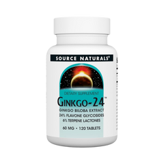 Source Naturals, Ginkgo-24, 60 Mg, 120 Tablets