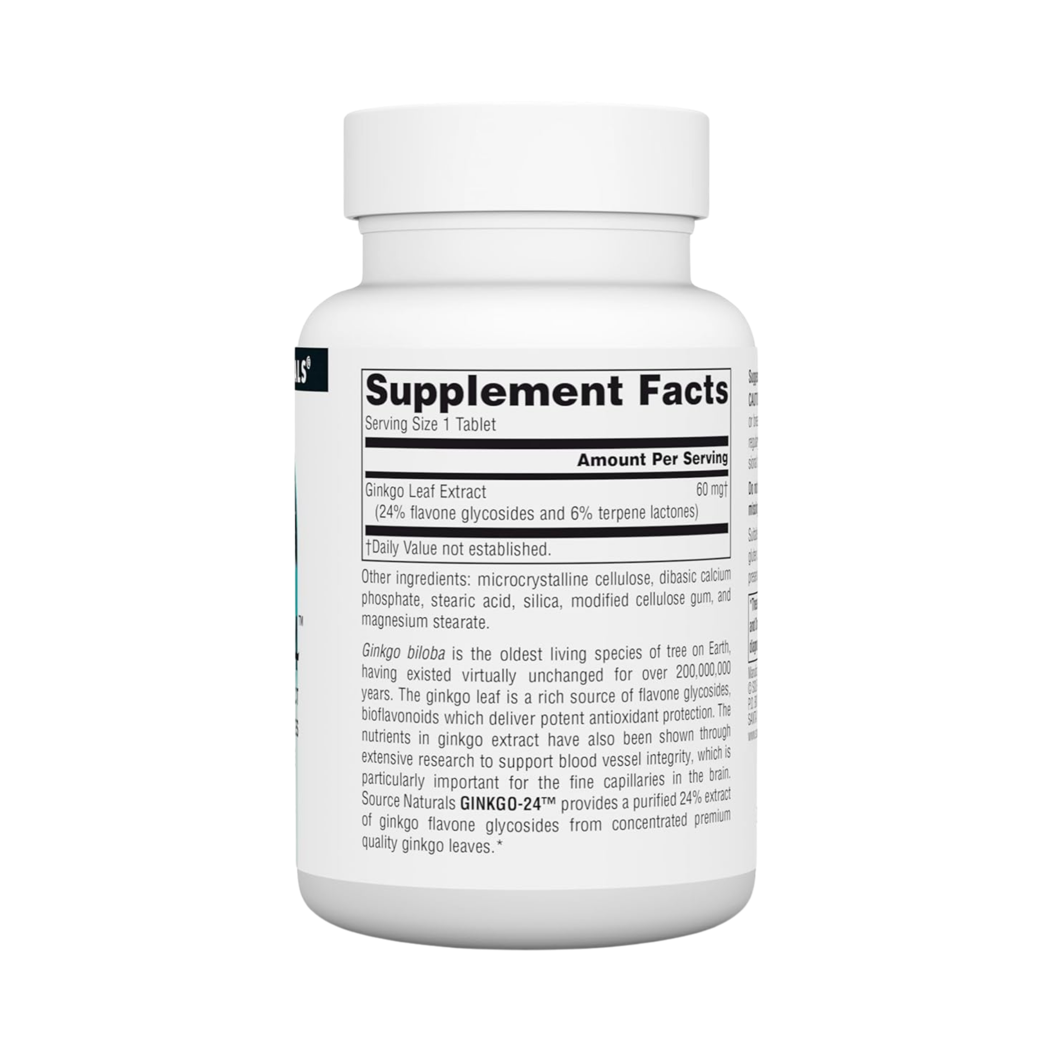Source Naturals, Ginkgo-24, 60 Mg, 120 Tablets