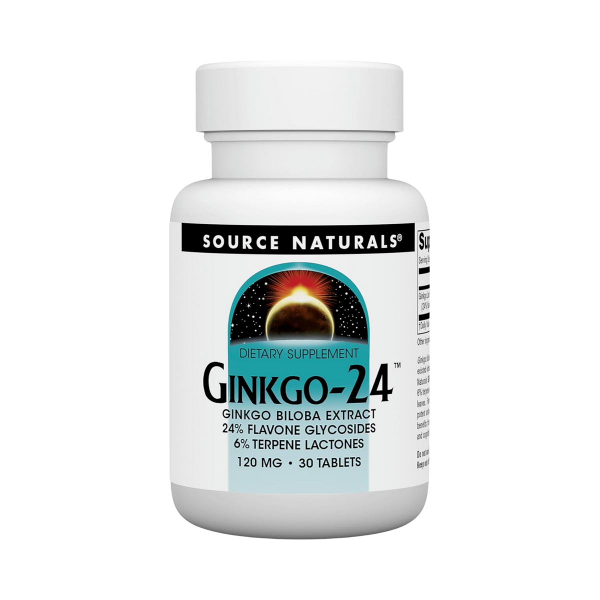 Source Naturals, Ginkgo-24, 120 Mg, 30 Tablets