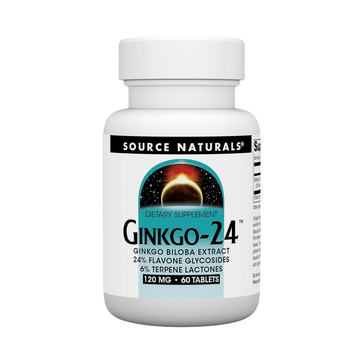 Source Naturals, Ginkgo-24, 120 Mg, 60 Tablets