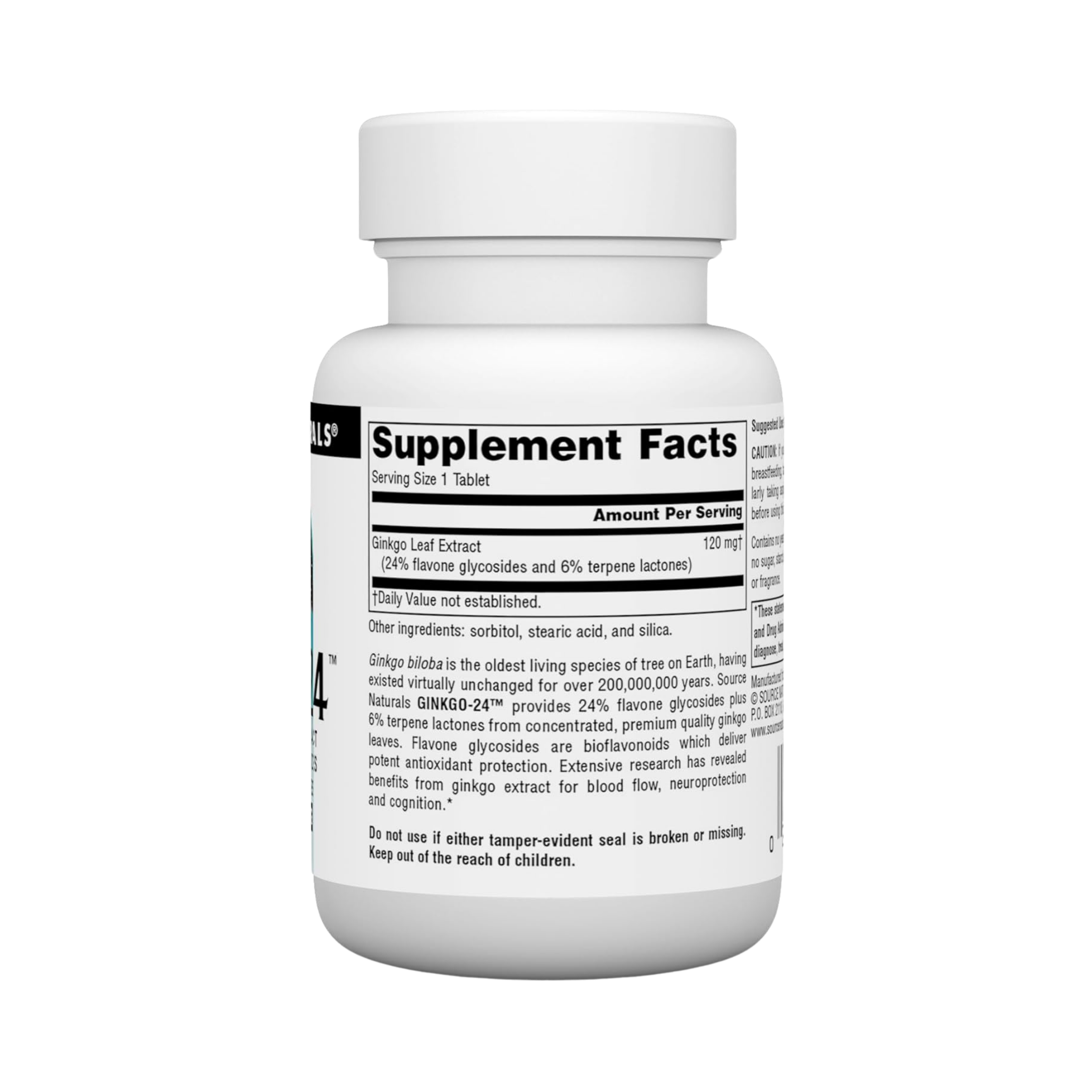Source Naturals, Ginkgo-24, 120 Mg, 60 Tablets