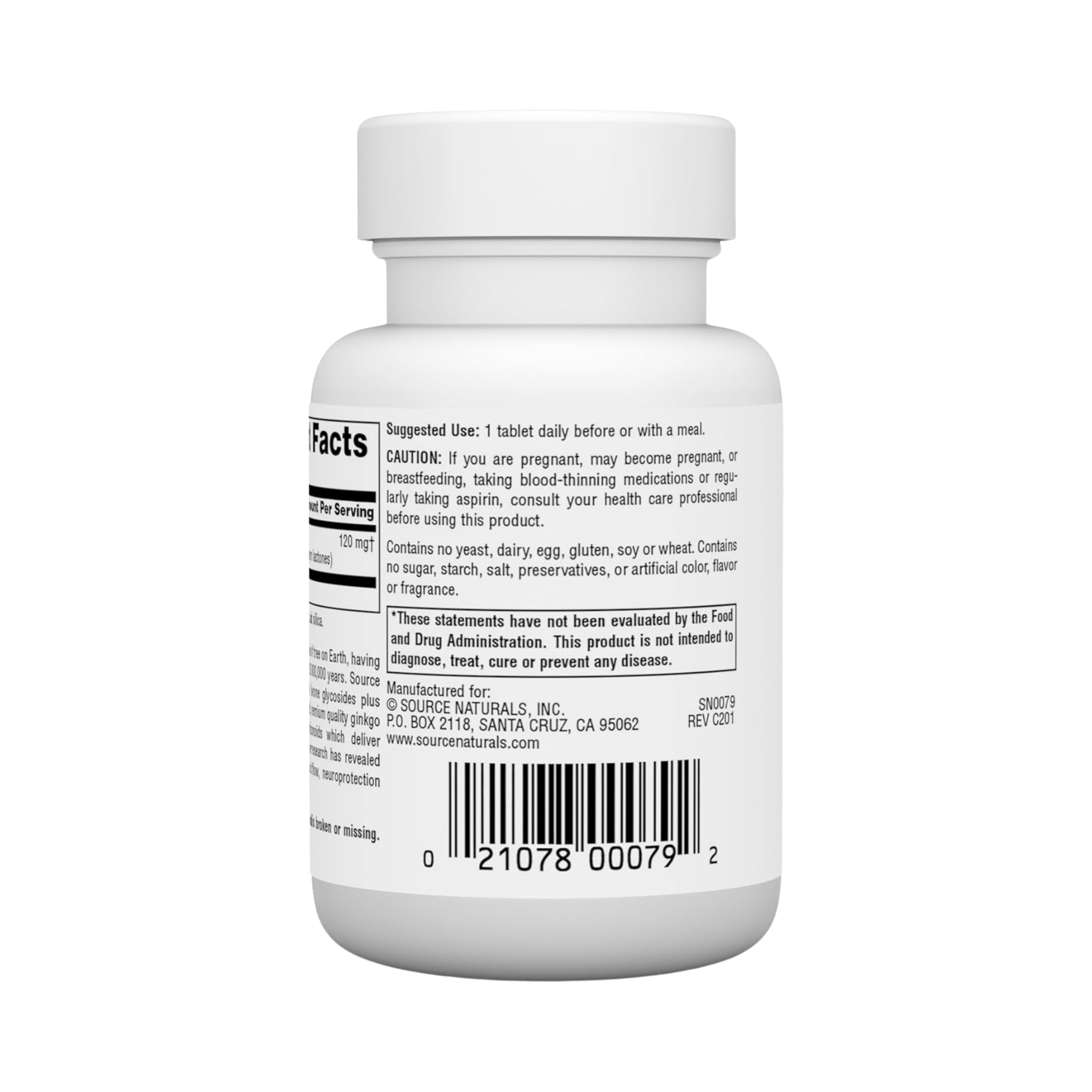 Source Naturals, Ginkgo-24, 120 Mg, 60 Tablets