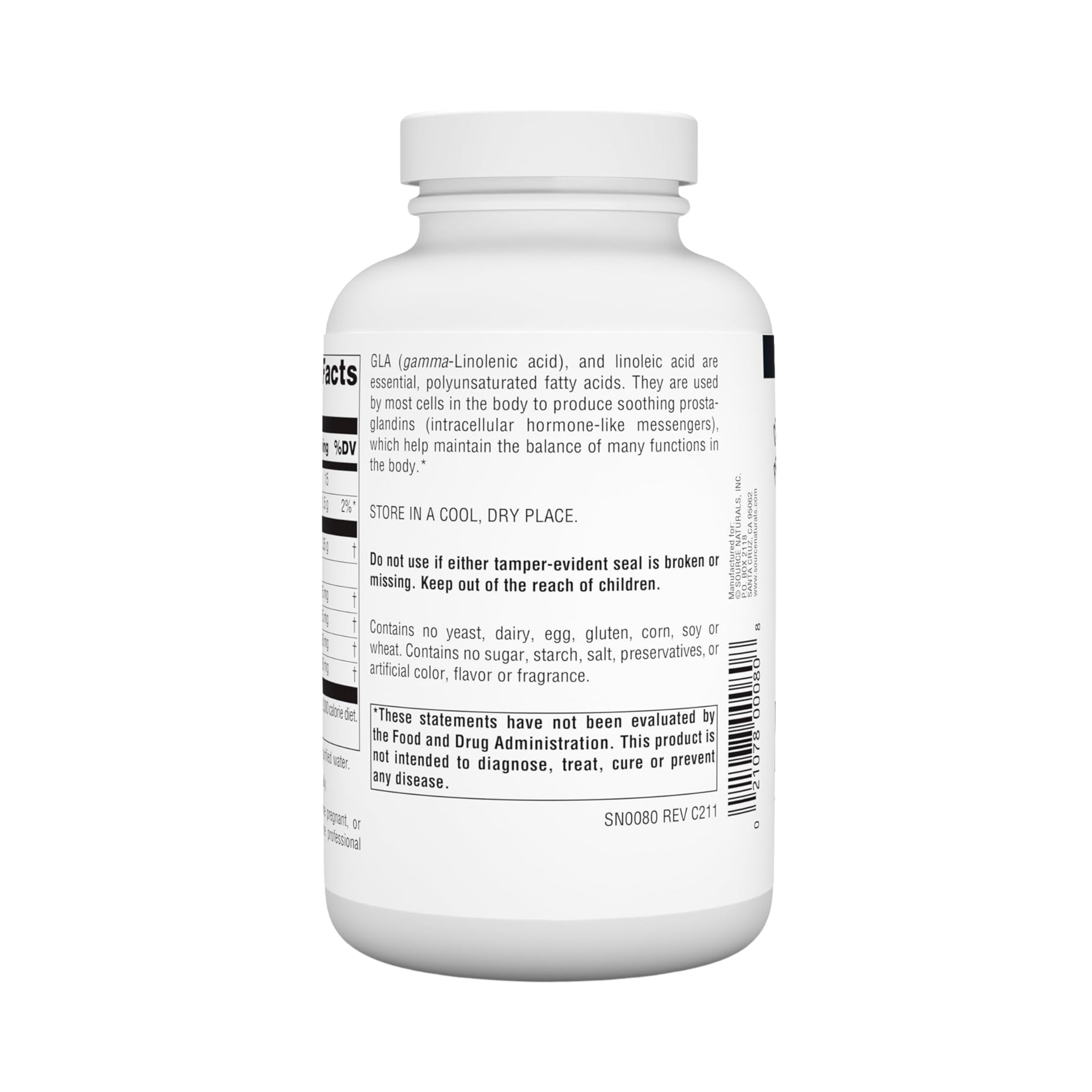 Source Naturals, Evening Primrose Oil, Hexane-Free, 1350 Mg, 120 Softgels