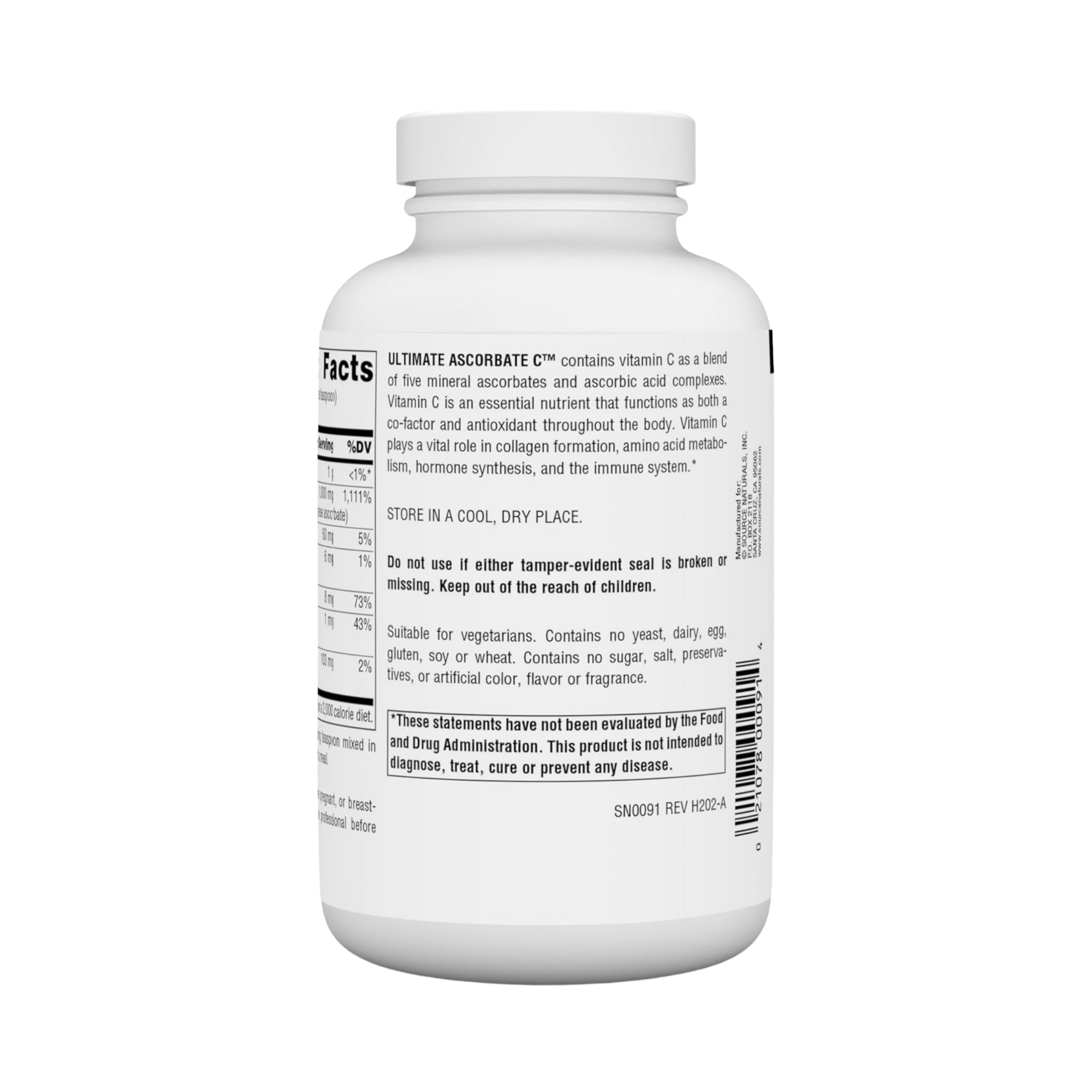 Source Naturals, Ultimate Ascorbate C, 8 Oz Powder