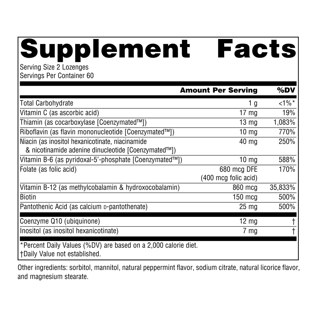 Source Naturals, Coenzymate B Complex, 120 Peppermint Lozenge