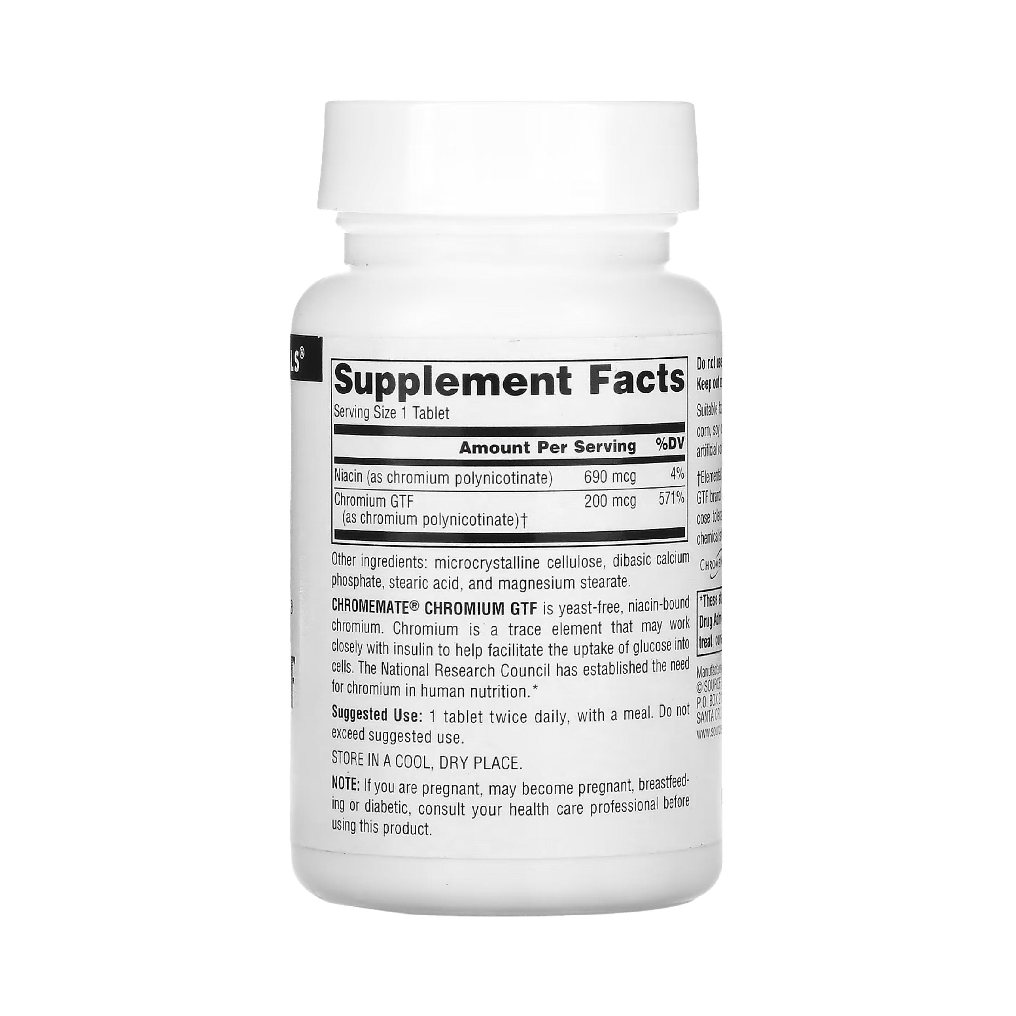 Source Naturals, ChromeMate Chromium GTF, 200 Mcg, 240 Tablets