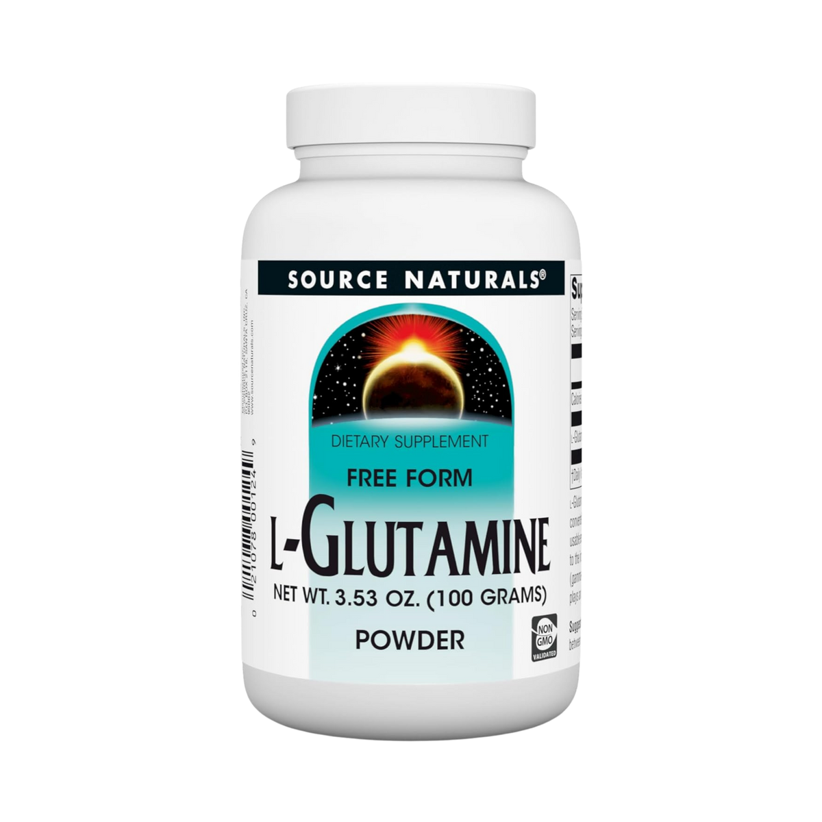 Source Naturals L-Glutamine, Free Form Amino Acid, 100 Grams Powder