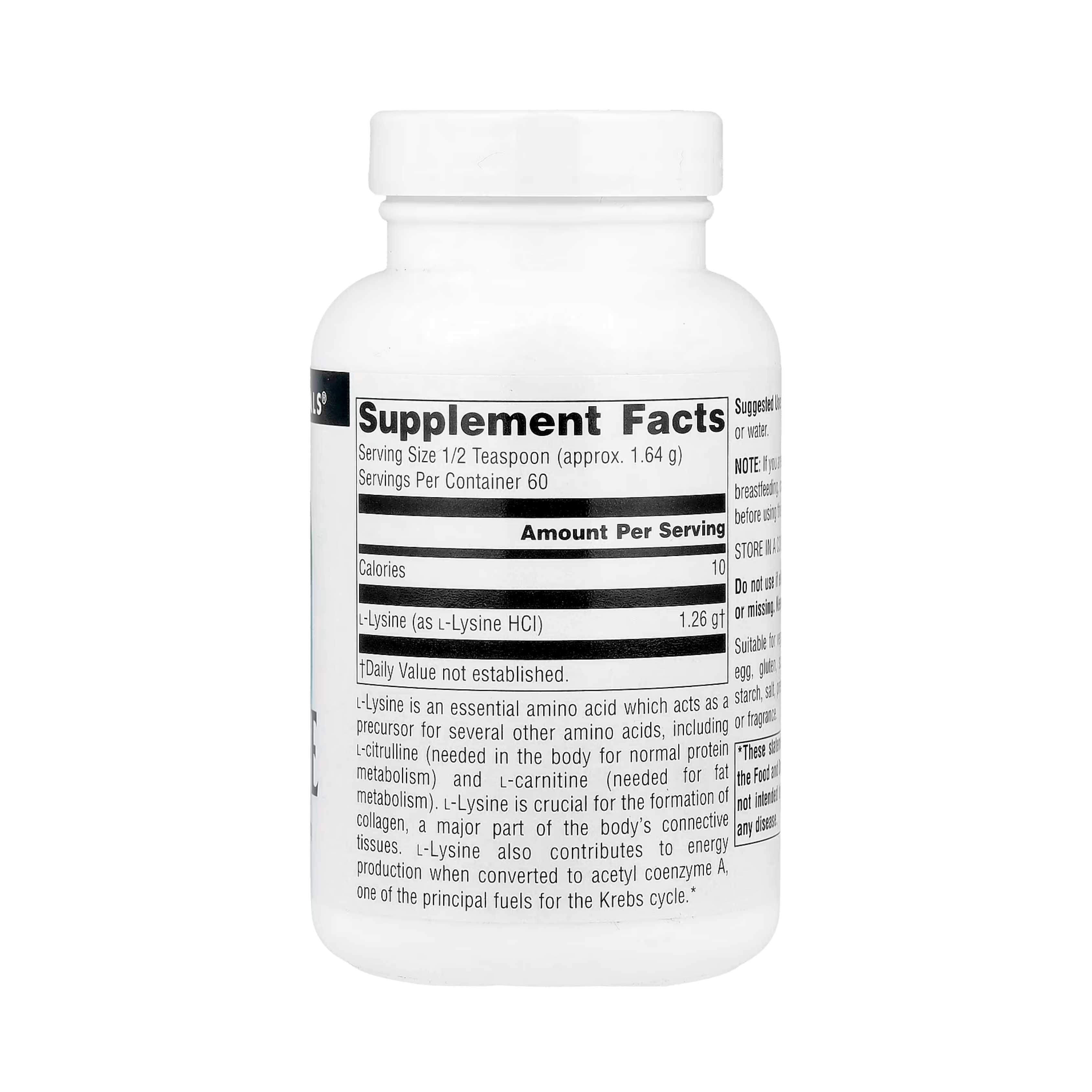 Source Naturals, L-Lysine, 3.35 Oz Powder