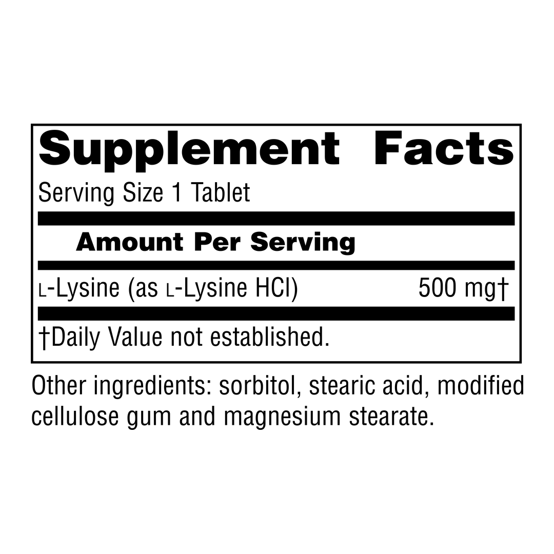 Source Naturals, L-Lysine, 500 Mg, 50 Tablets