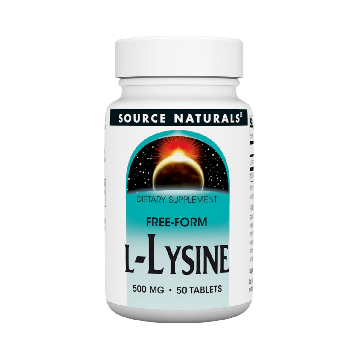 Source Naturals, L-Lysine, 500 Mg, 50 Tablets