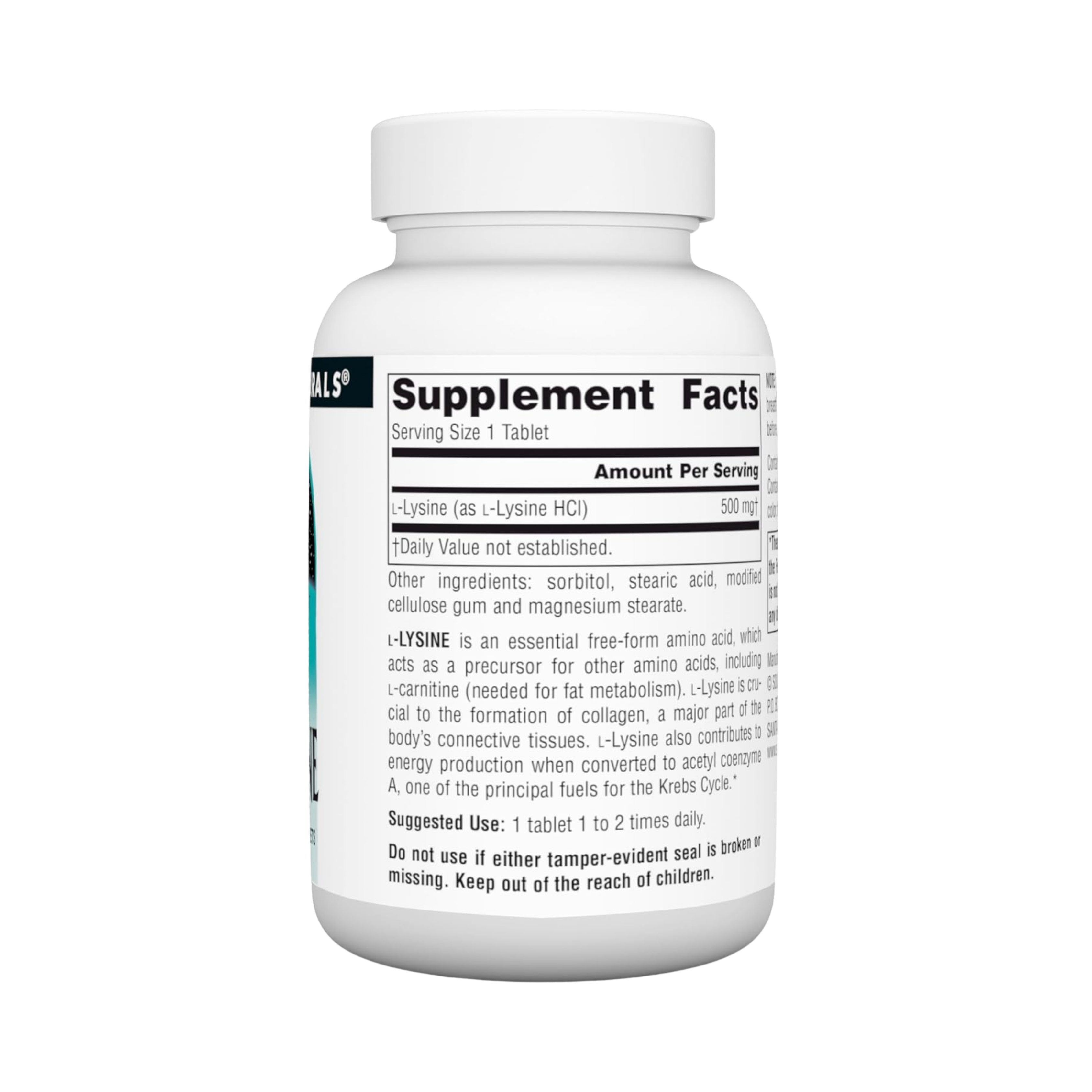 Source Naturals, L-Lysine, 500 Mg, 100 Tablets
