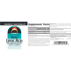 Source Naturals, Alpha Lipoic Acid, 100 Mg, 30 Tablets