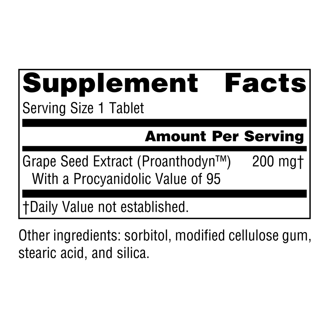Source Naturals, Grape Seed Extract, Proanthodyn, 200 Mg, 90 Tablets