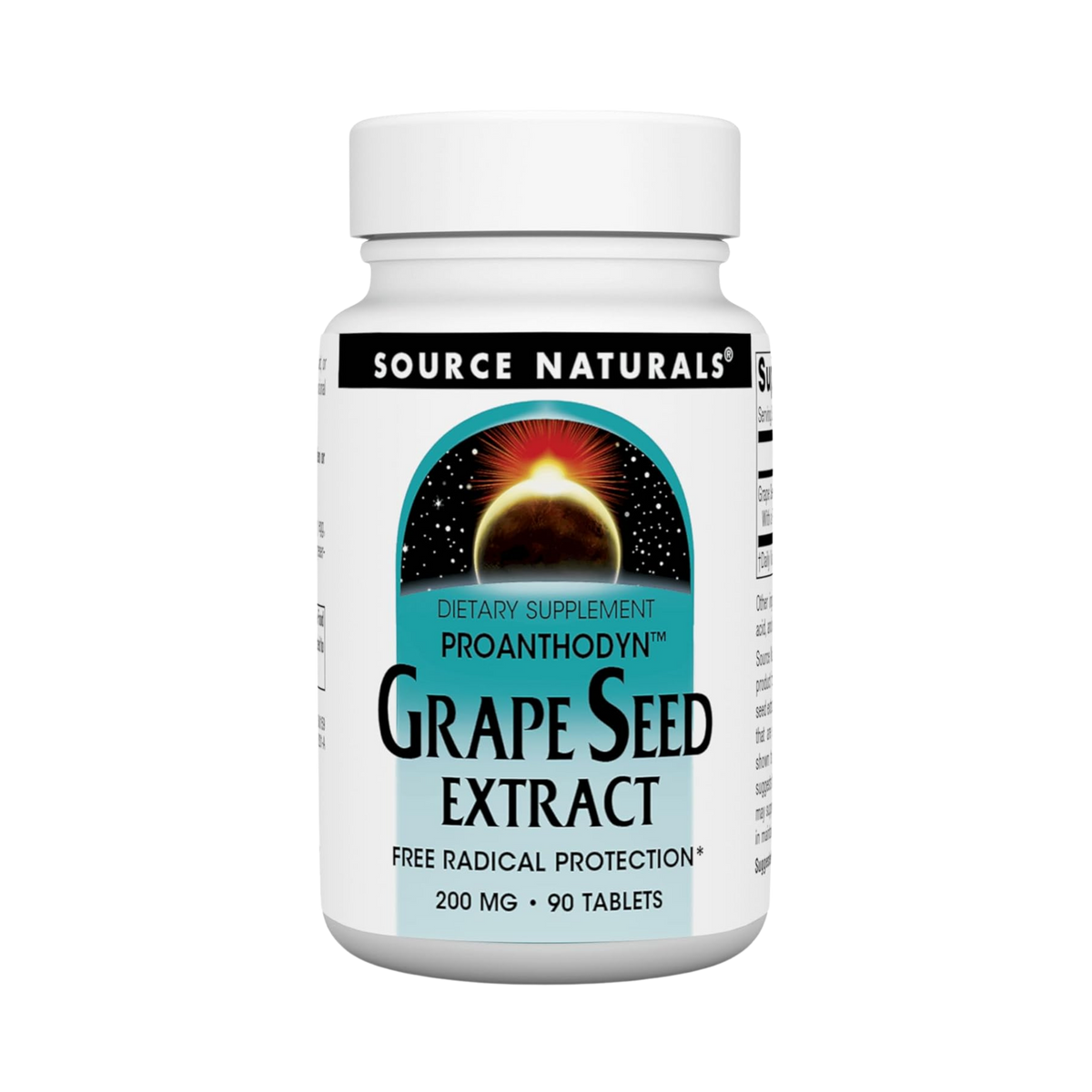 Source Naturals, Grape Seed Extract, Proanthodyn, 200 Mg, 90 Tablets