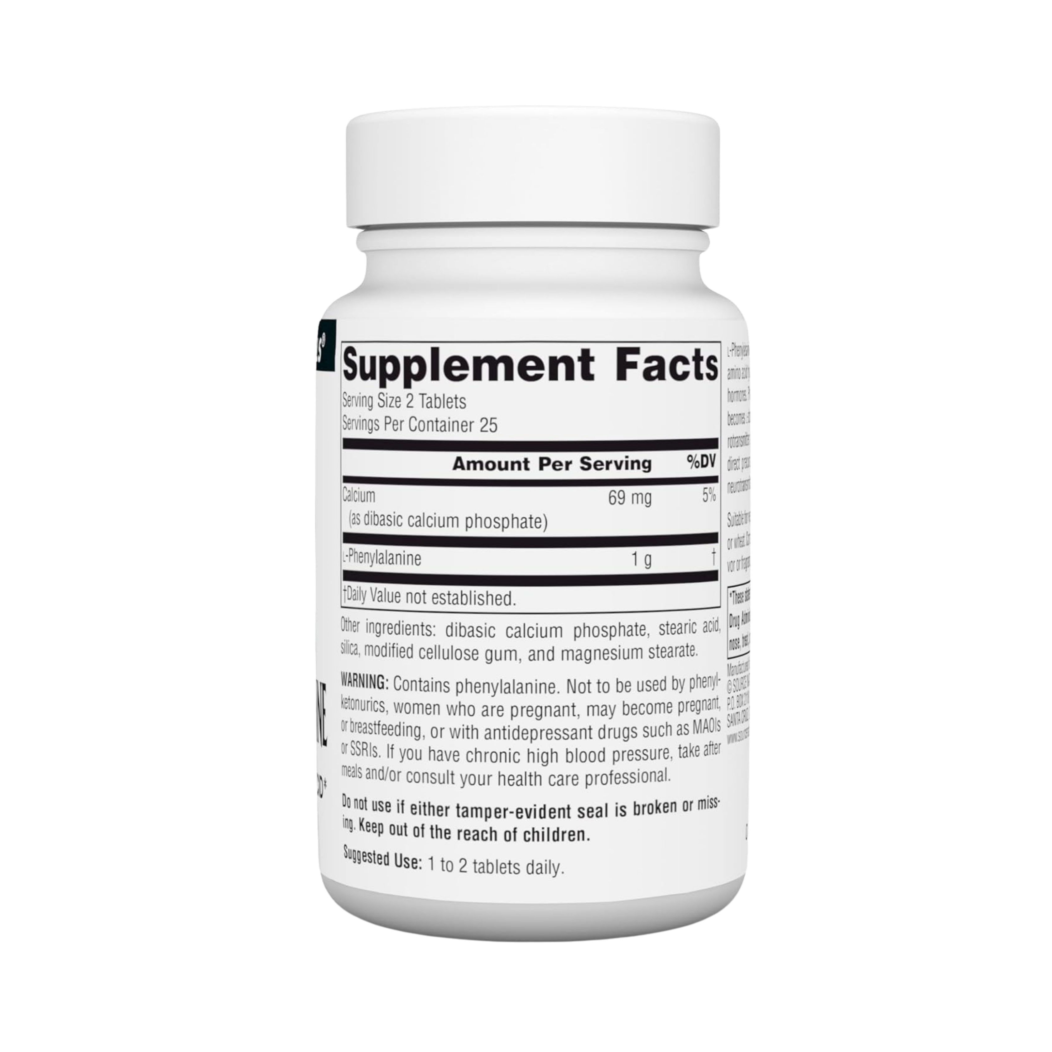 Source Naturals, L-Phenylalanine, 50 Tablets