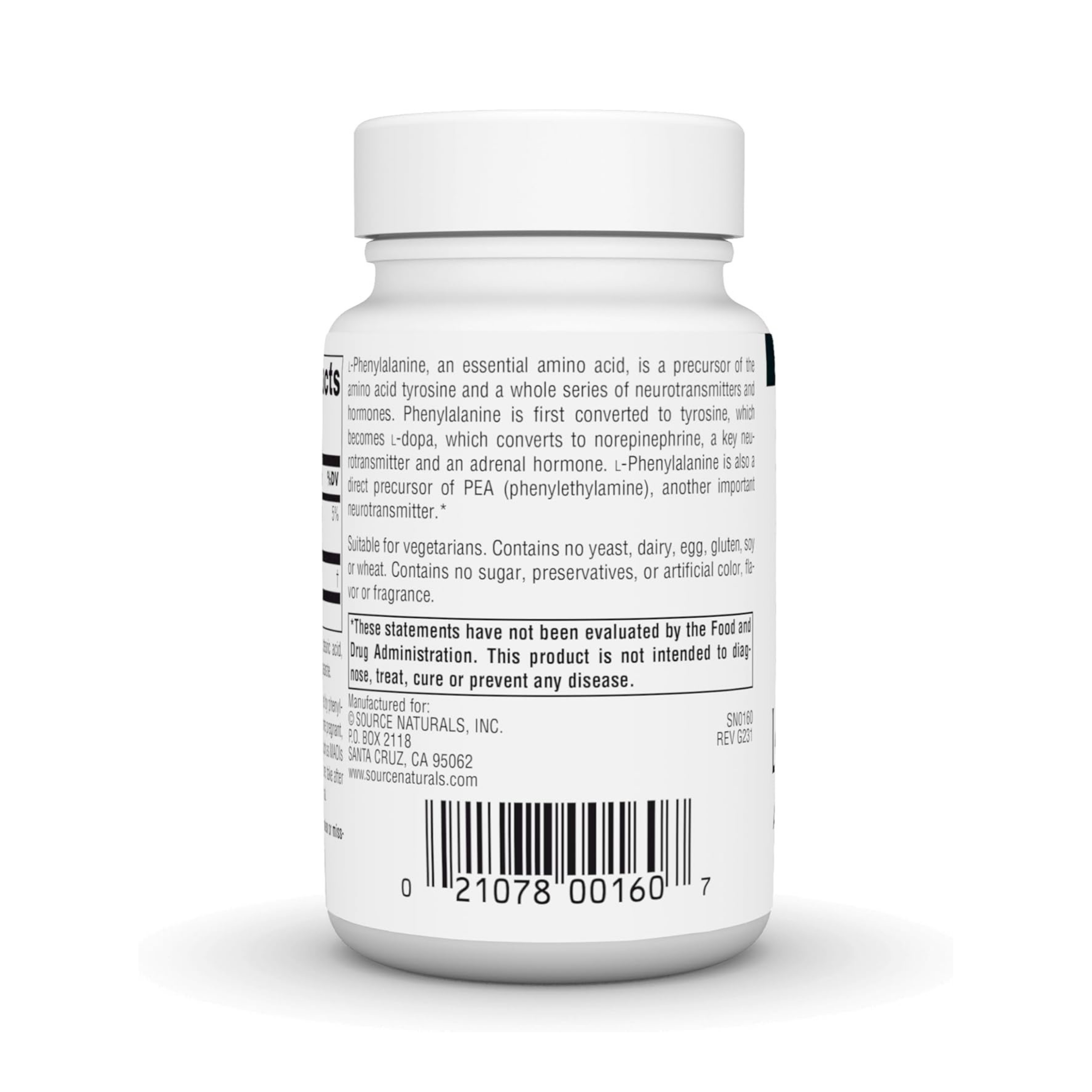 Source Naturals, L-Phenylalanine, 50 Tablets