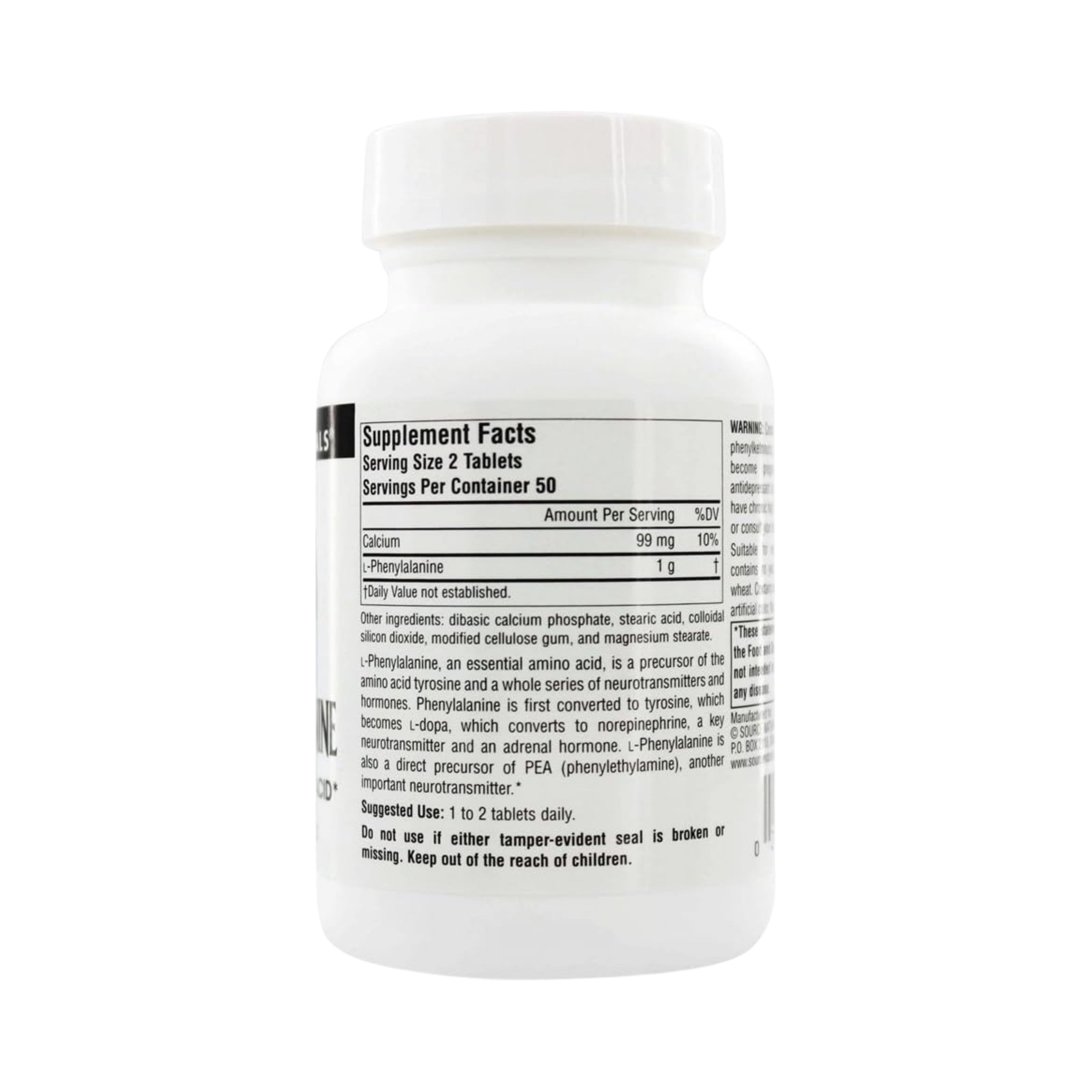Source Naturals, L-Phenylalanine, 100 Tablets