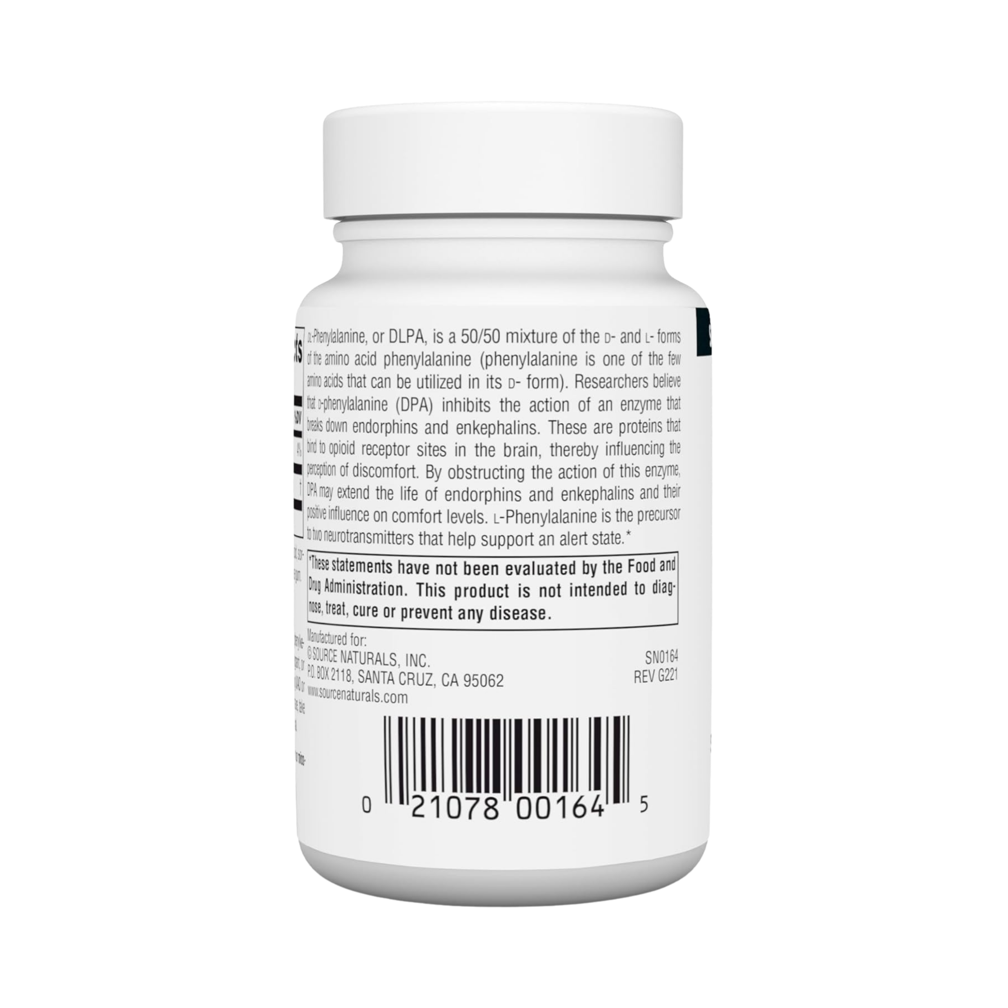 Source Naturals, DLPA, 750 Mg, 30 Tablets