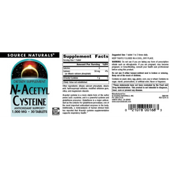 Source Naturals, N-Acetyl Cysteine, 1000 Mg, 30 Tablets