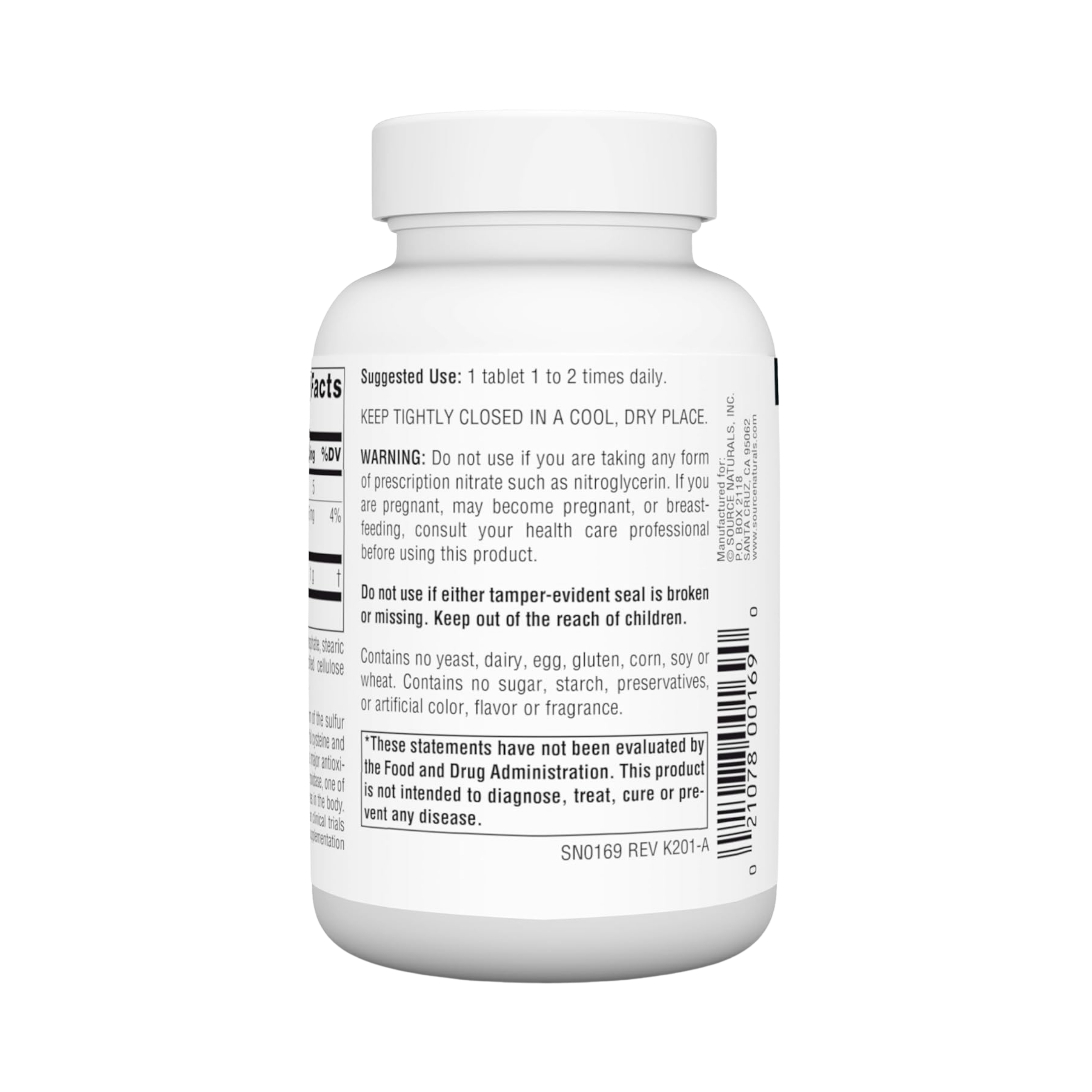 Source Naturals, N-Acetyl Cysteine, 1000 Mg, 60 Tablets