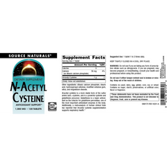 Source Naturals, N-Acetyl Cysteine, 1000 Mg, 120 Tablets