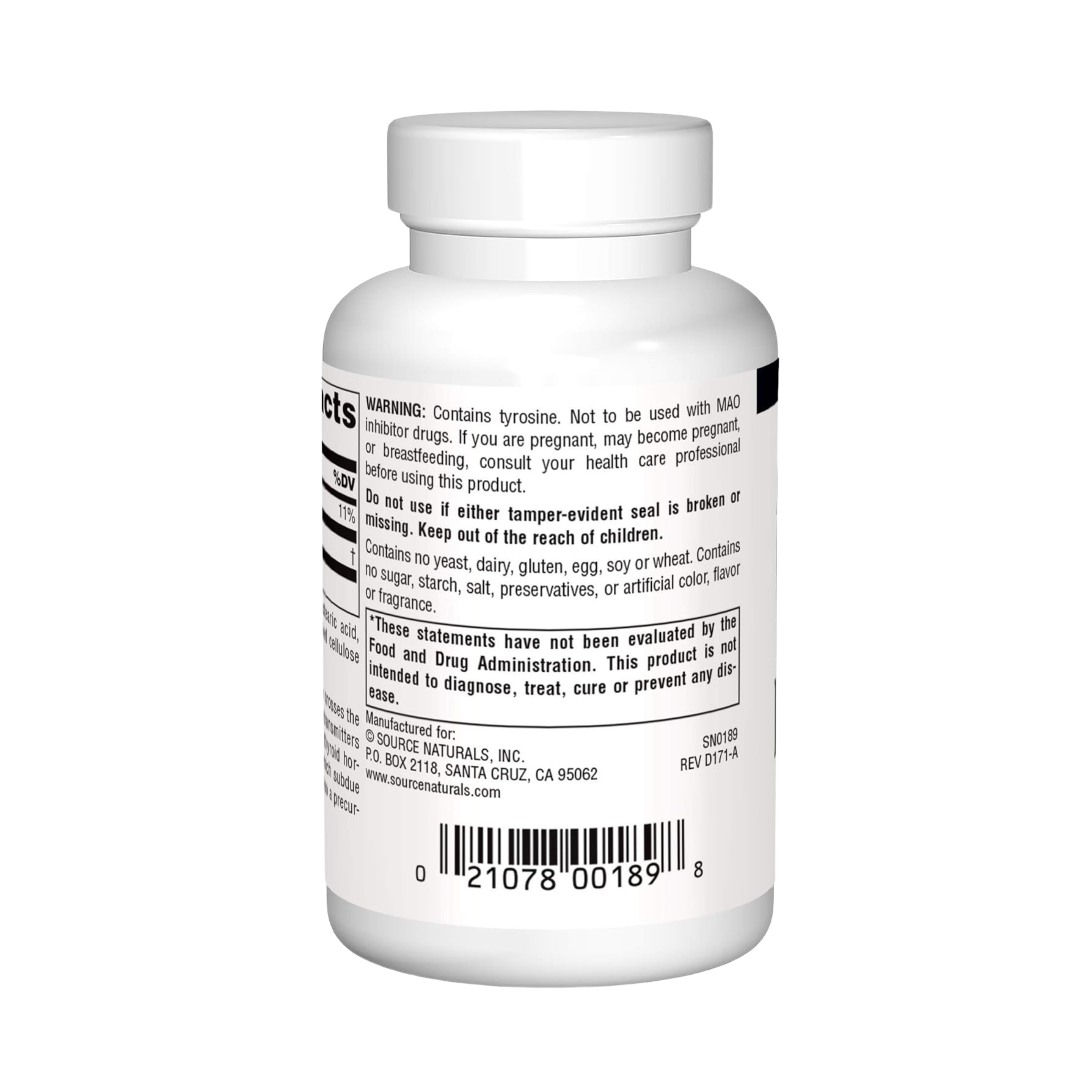 Source Naturals, L-Tyrosine, 50 Tablets