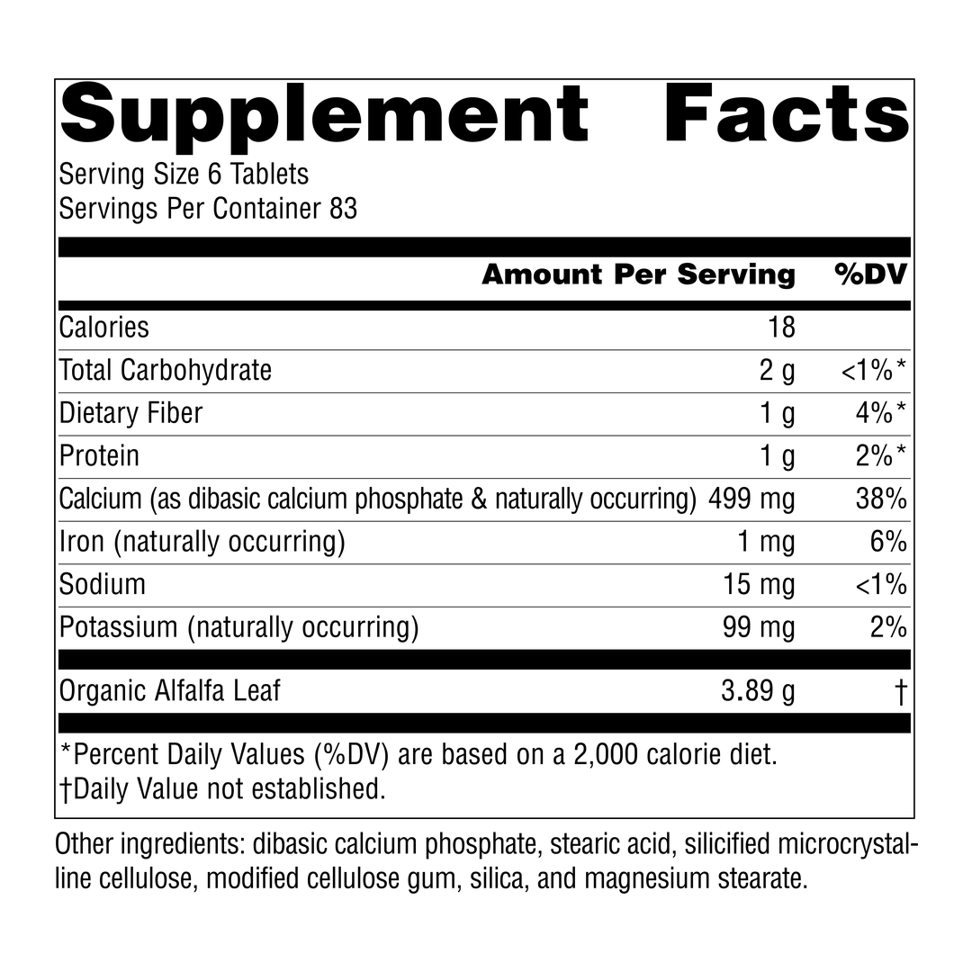 Source Naturals, Alfalfa, 648 Mg, 500 Tablets