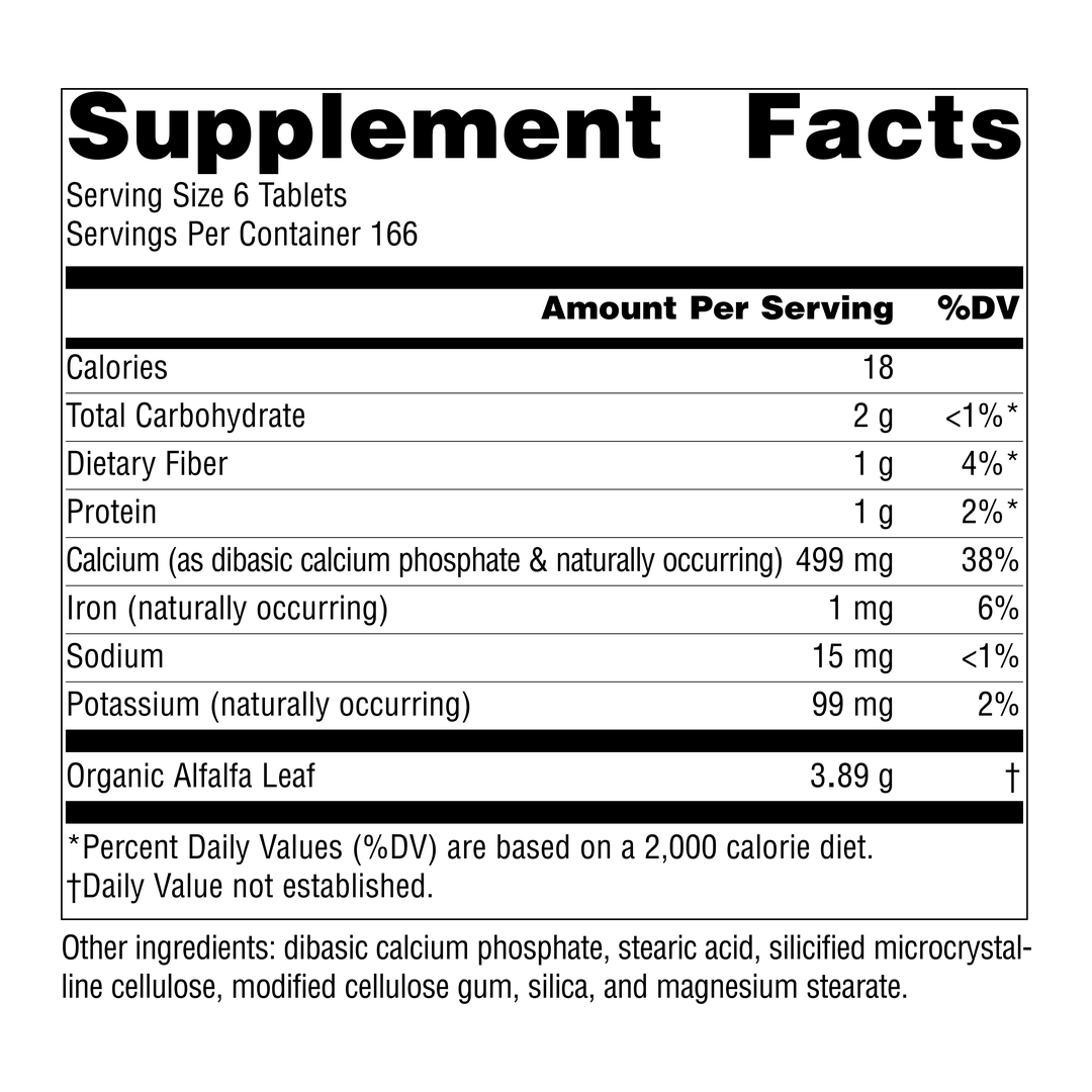 Source Naturals, Alfalfa, 648 Mg, 1000 Tablets