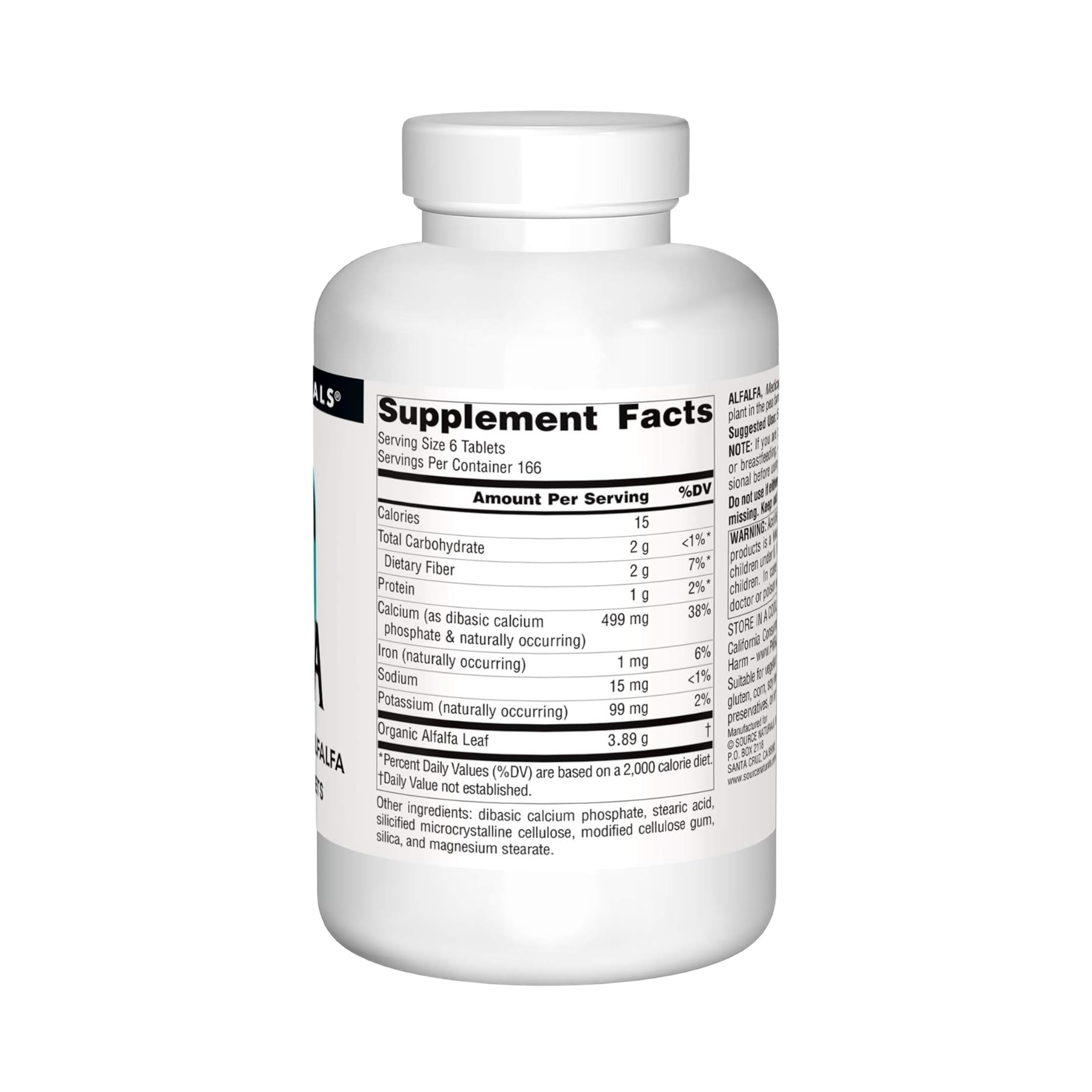 Source Naturals, Alfalfa, 648 Mg, 1000 Tablets