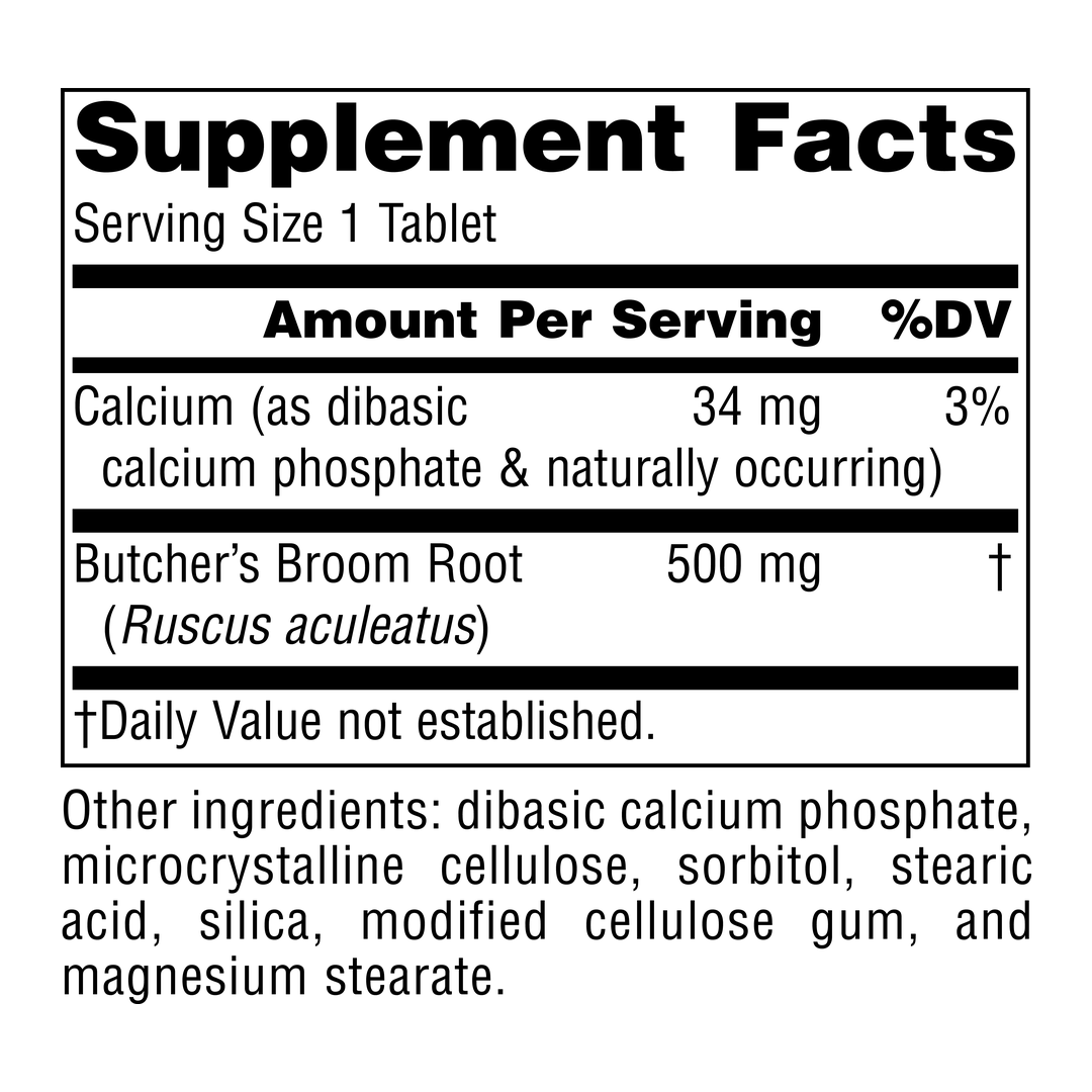 Source Naturals, Butcher's Broom, 500 Mg, 100 Tablets