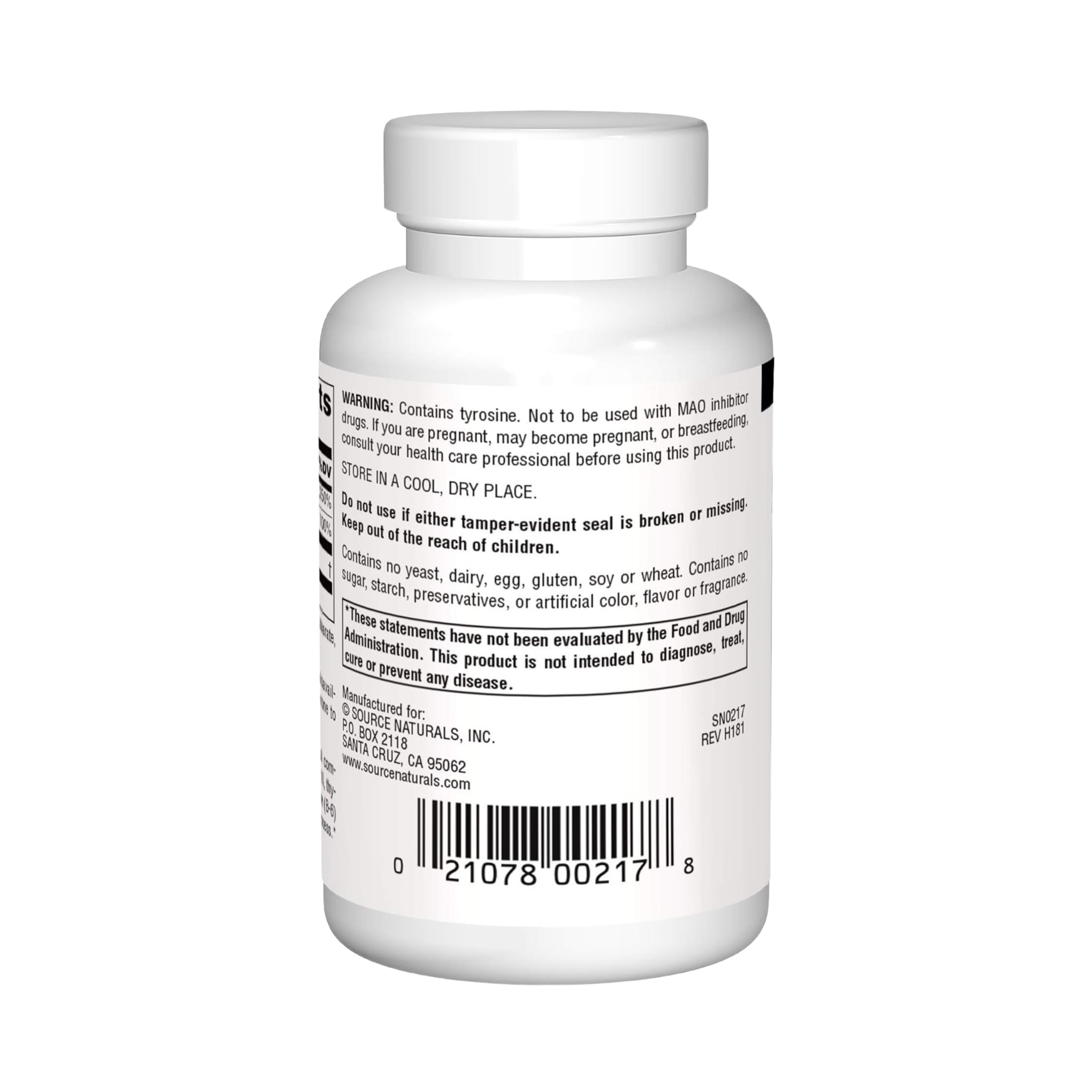 Source Naturals, N-Acetyl L-Tyrosine, 120 Tablets