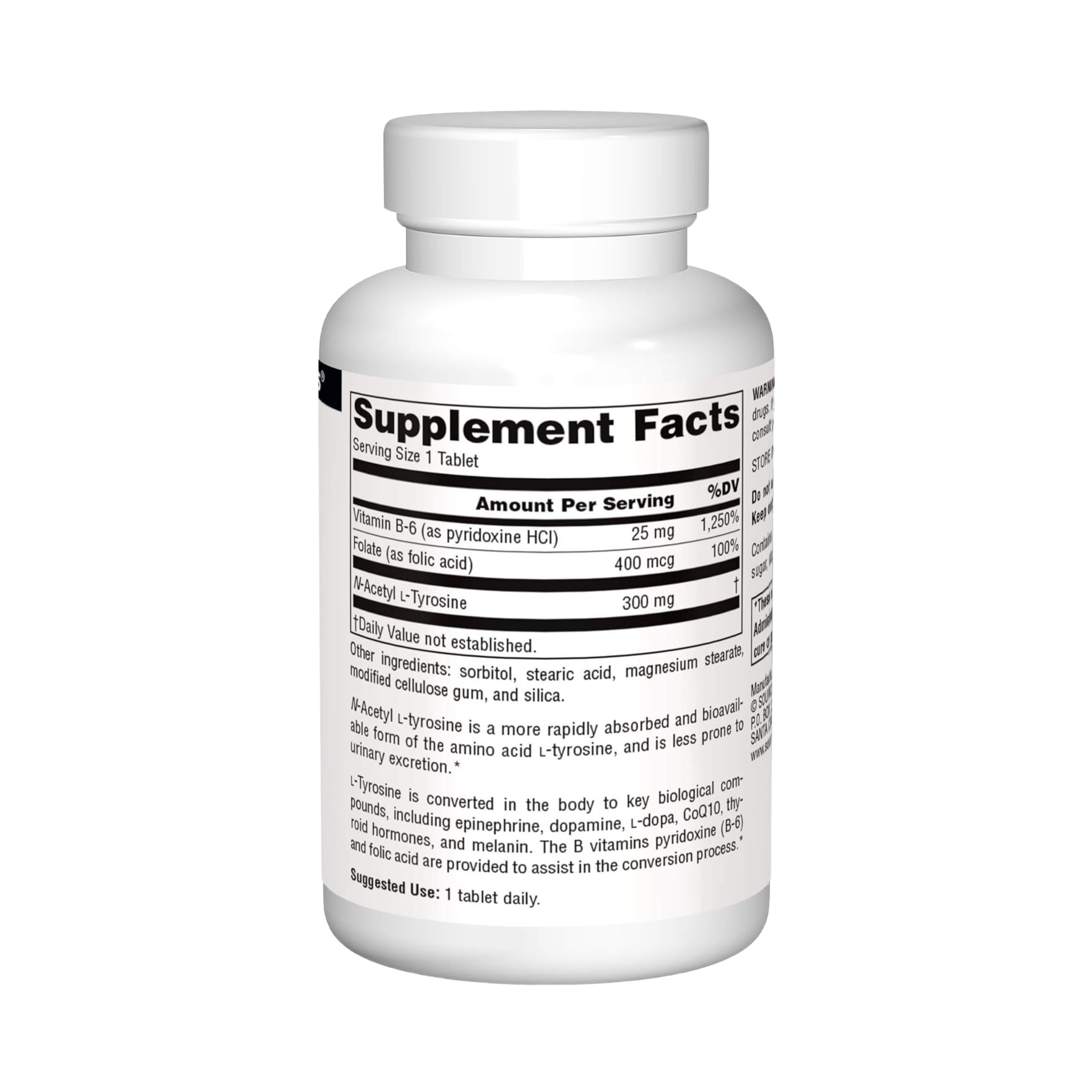 Source Naturals, N-Acetyl L-Tyrosine, 120 Tablets