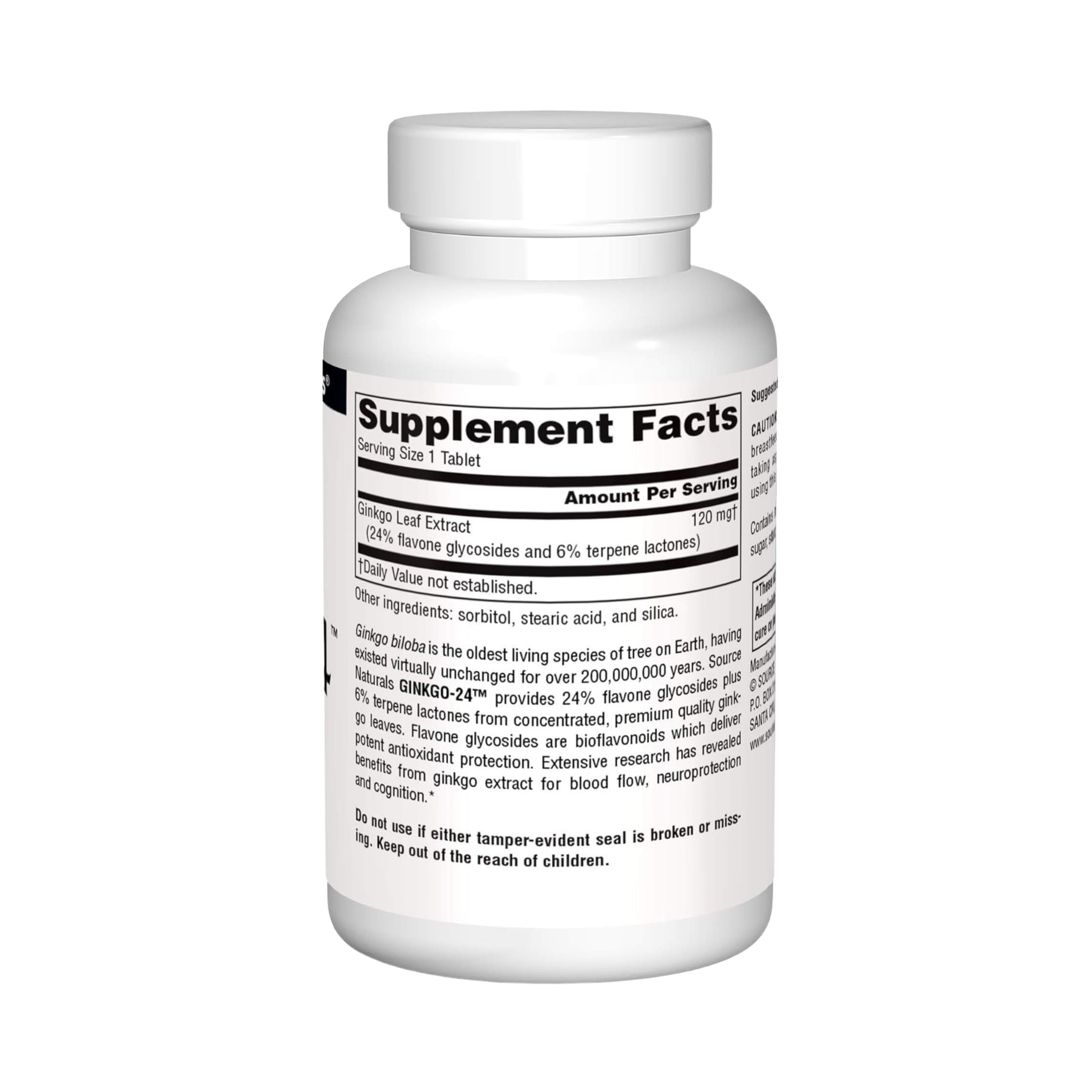 Source Naturals, Ginkgo-24, 120 Mg, 120 Tablets