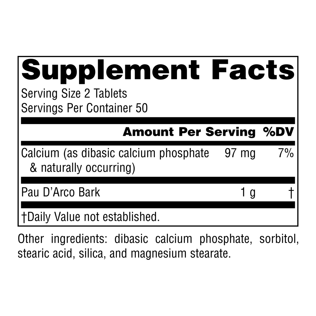 Source Naturals, Pau D'Arco, 500 Mg, 100 Tablets