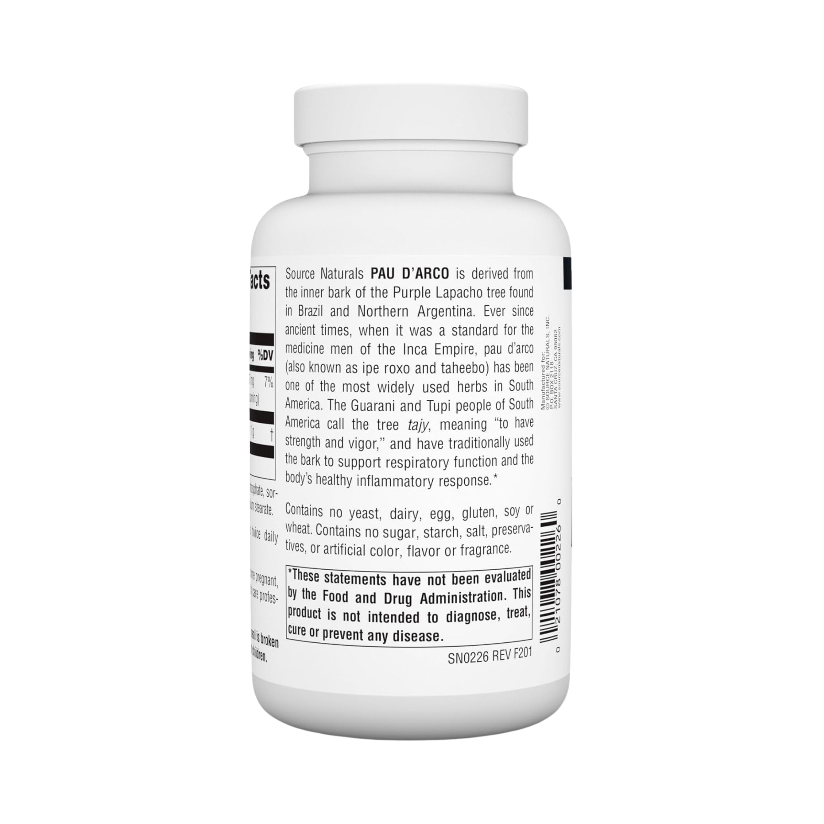 Source Naturals, Pau D'Arco, 500 Mg, 250 Tablets