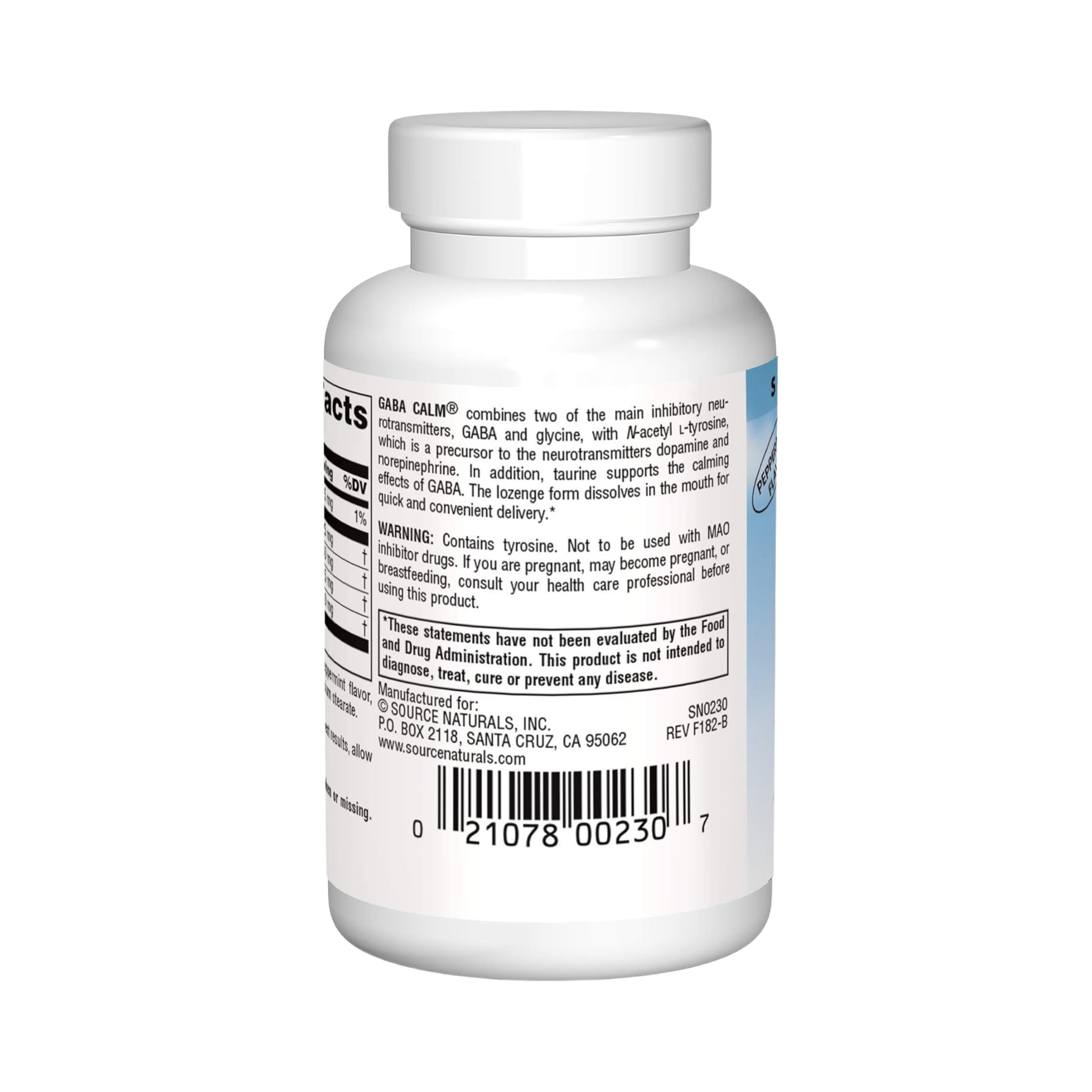 Source Naturals, GABA Calm Peppermint, 30 lozenges