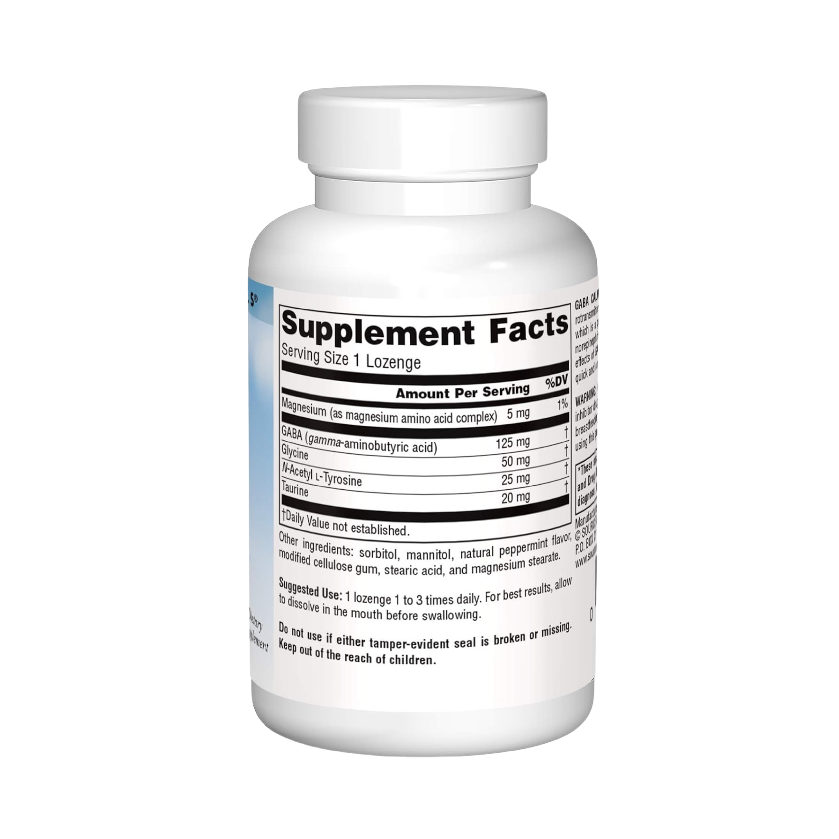 Source Naturals, GABA Calm Peppermint, 30 lozenges