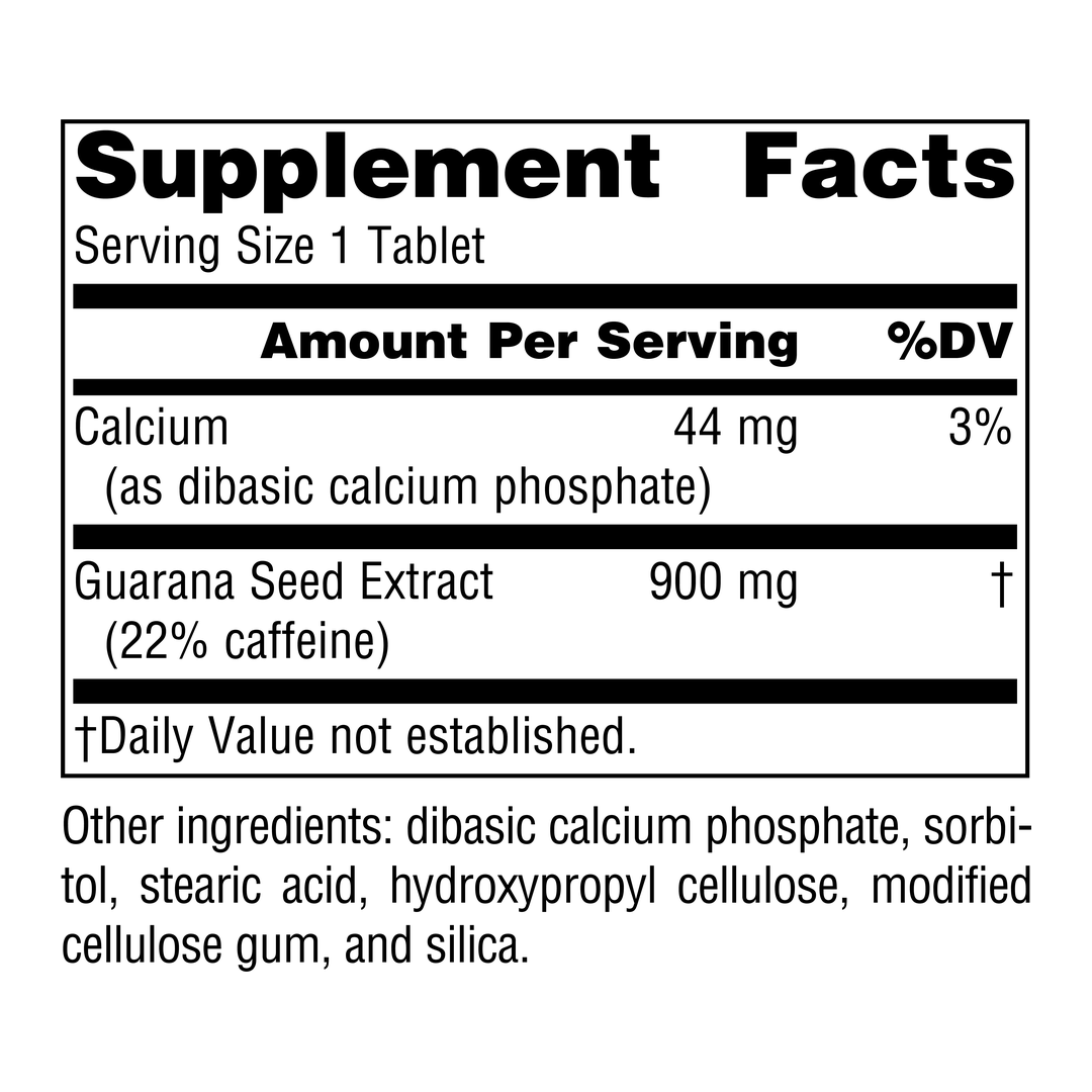 Source Naturals, Guarana Energizer, 900 Mg, 100 Tablets