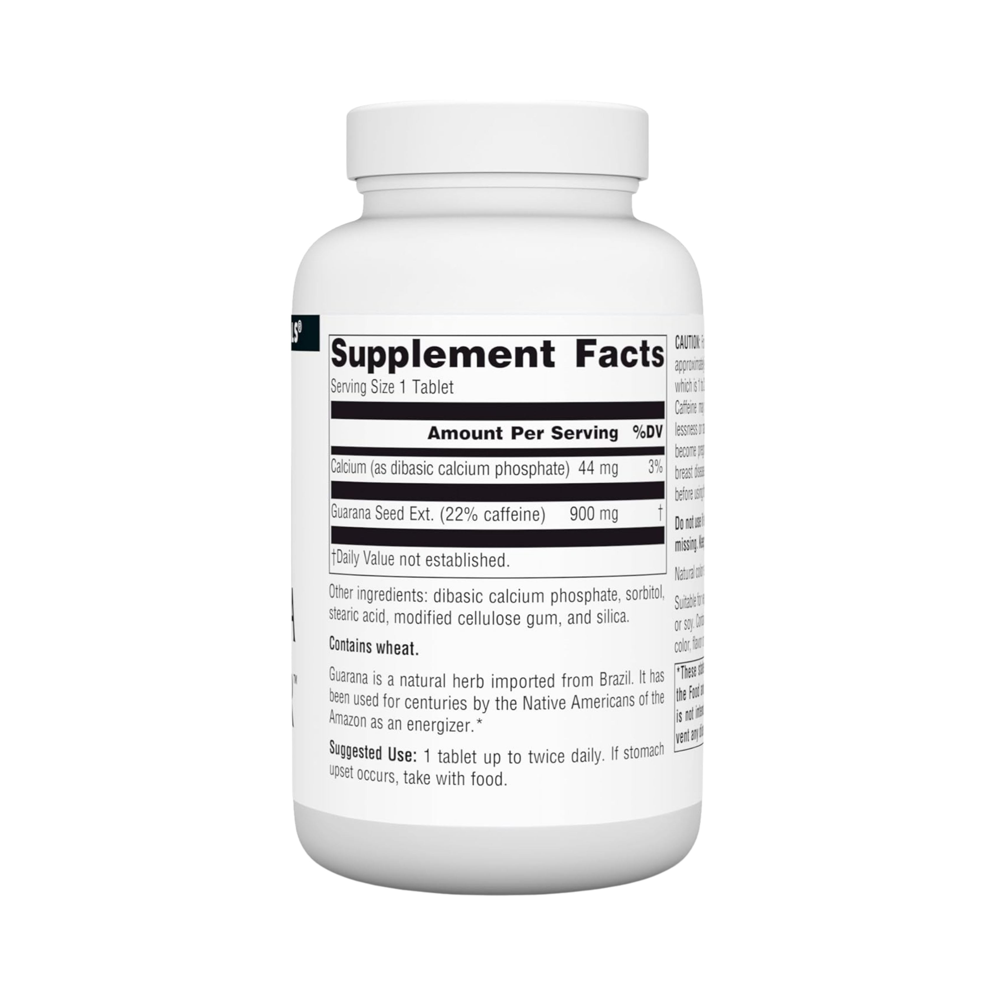 Source Naturals, Guarana Energizer, 900 Mg, 100 Tablets