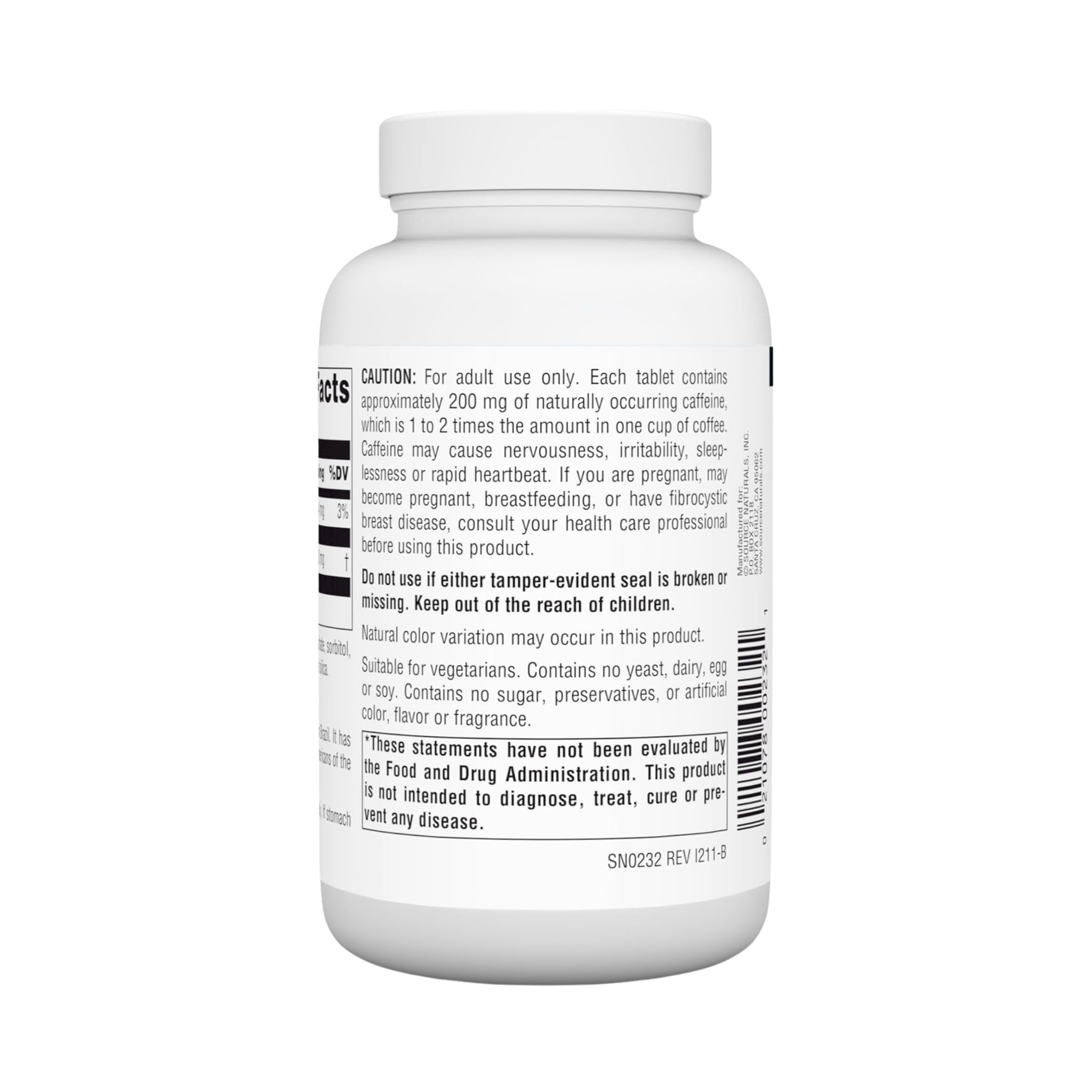 Source Naturals, Guarana Energizer, 900 Mg, 100 Tablets