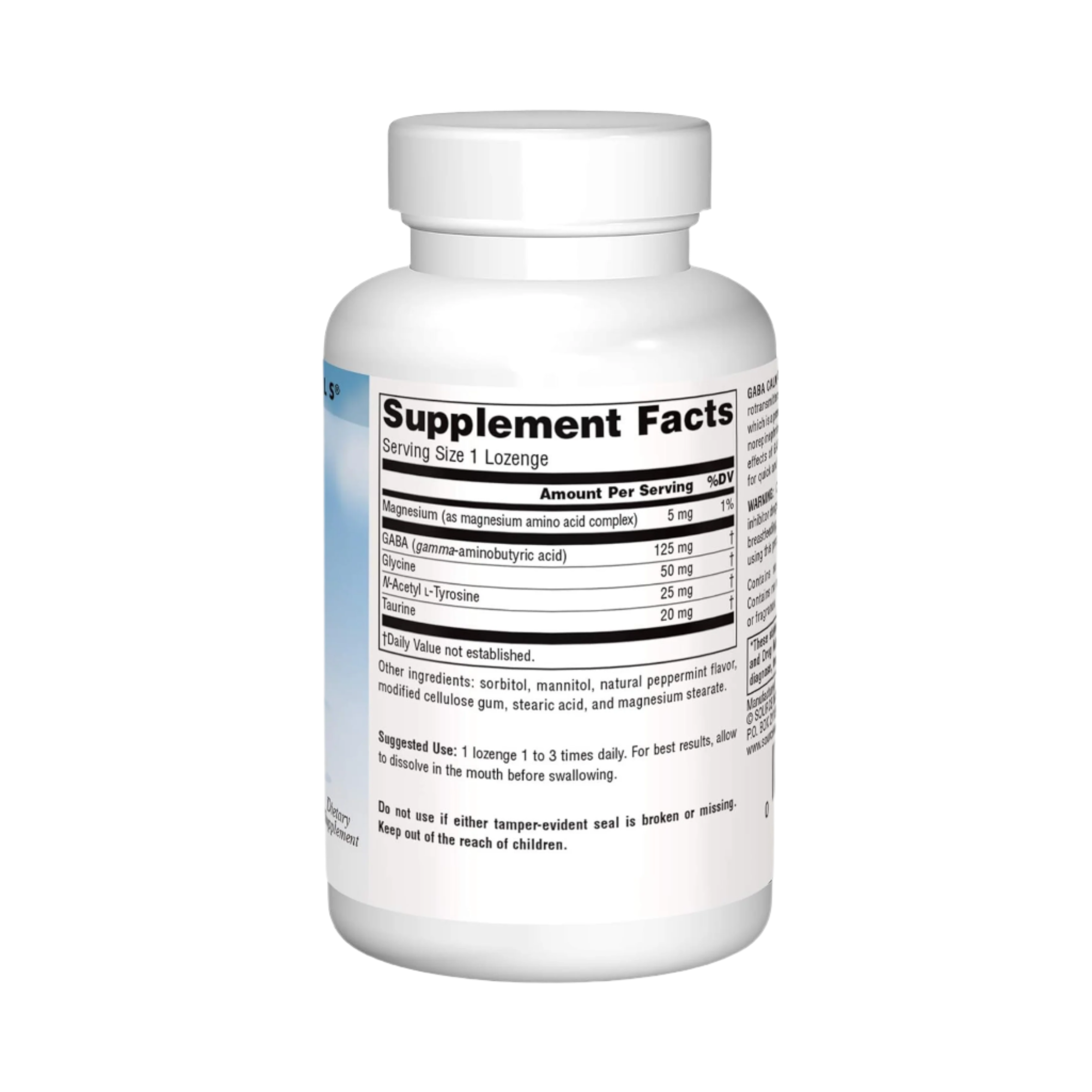 Source Naturals, GABA Calm Peppermint, 60 lozenges