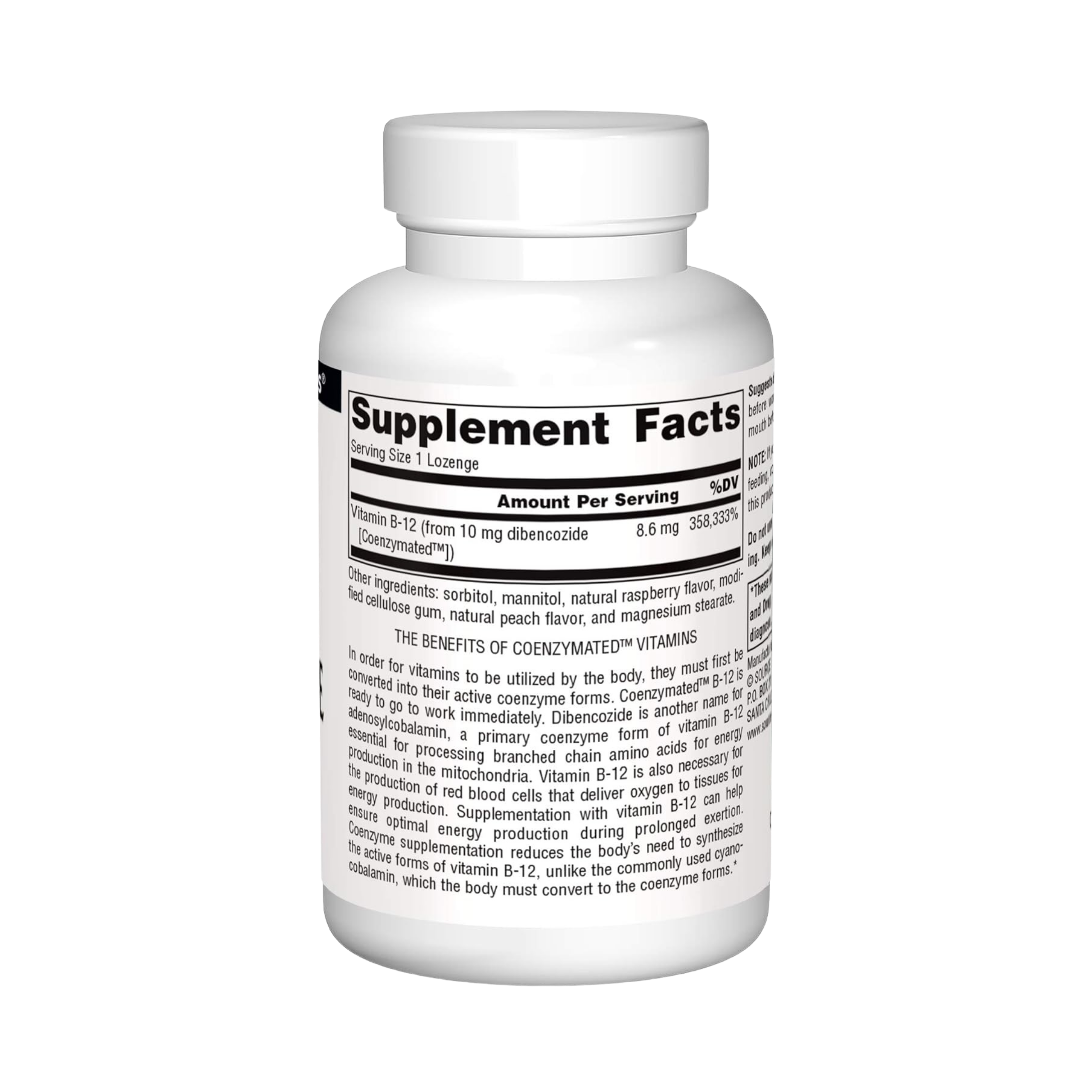 Source Naturals, Dibencozide Coenzymated B-12, 120 Lozenges