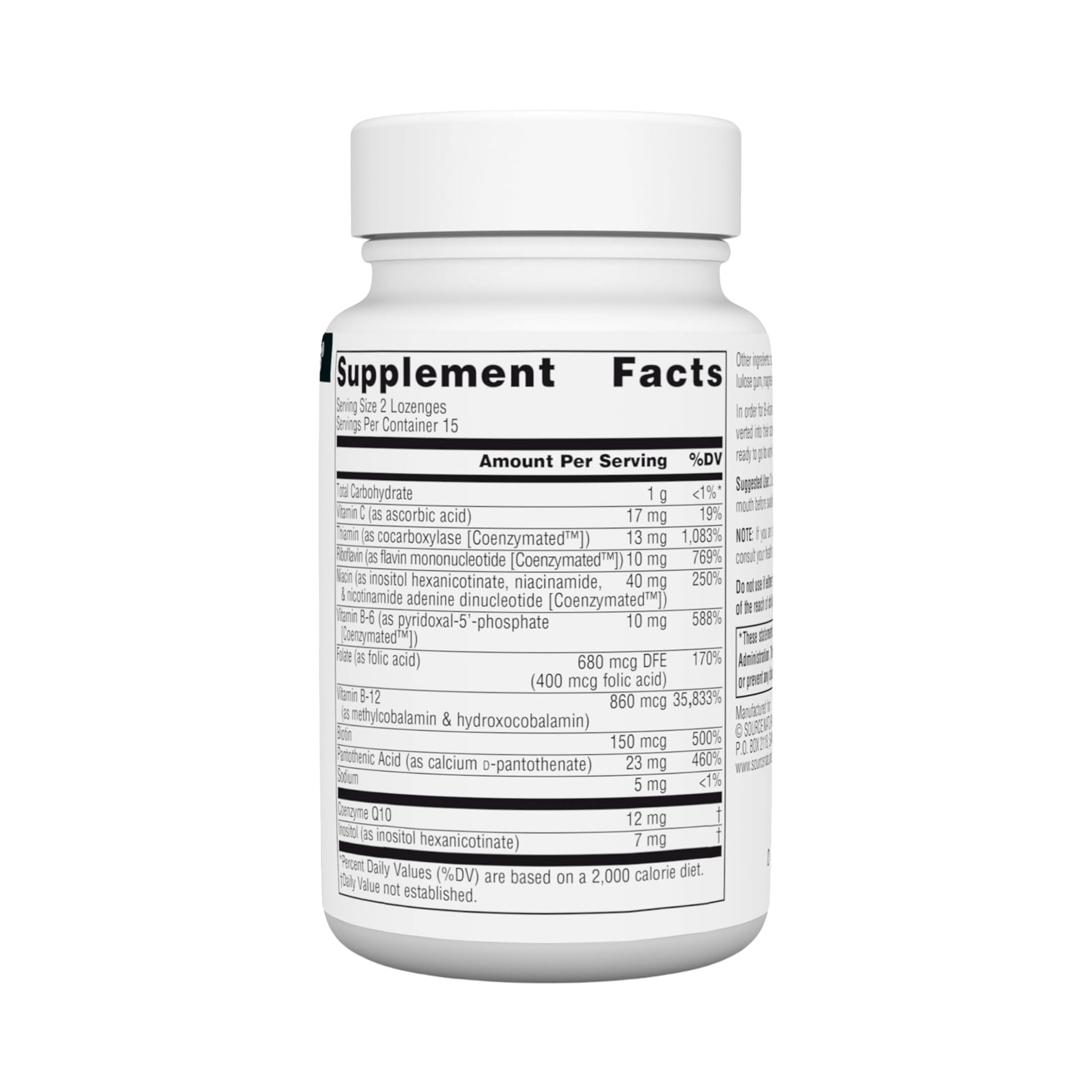 Source Naturals, Coenzymate B Complex, 30 Orange Lozenge
