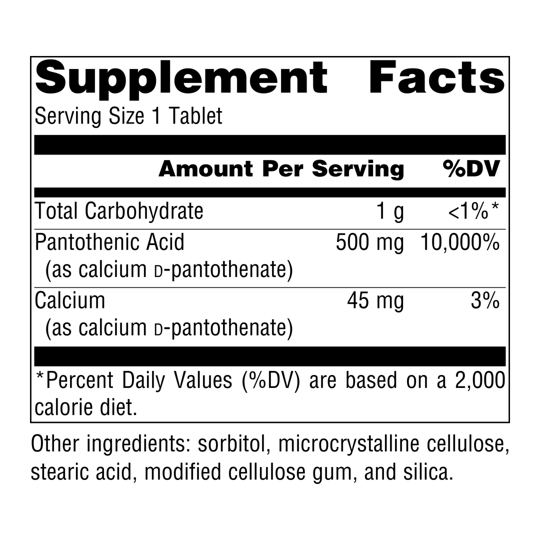 Source Naturals, Pantothenic Acid, 500 Mg, 200 Tablets