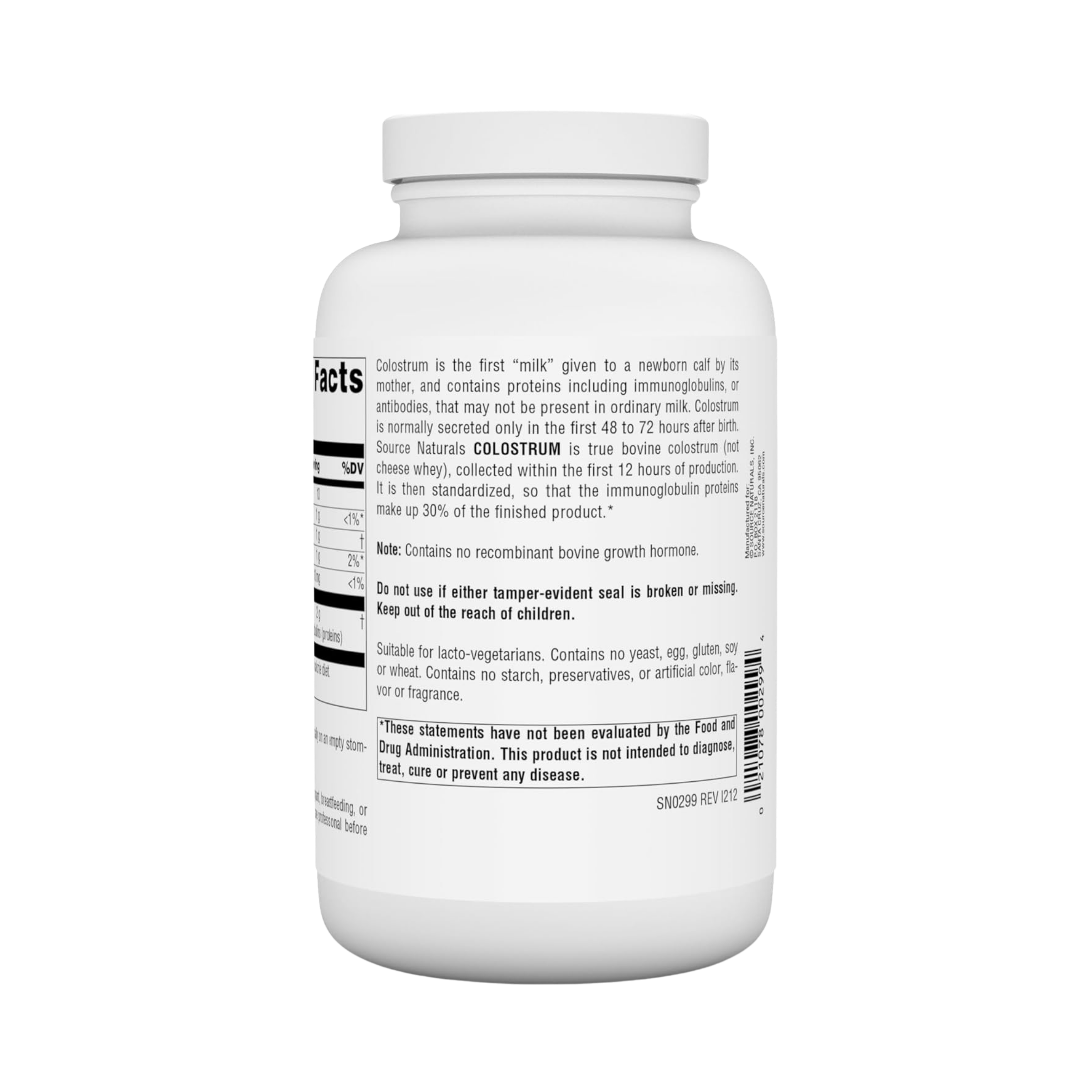 Source Naturals, Colostrum, 4 Oz Powder