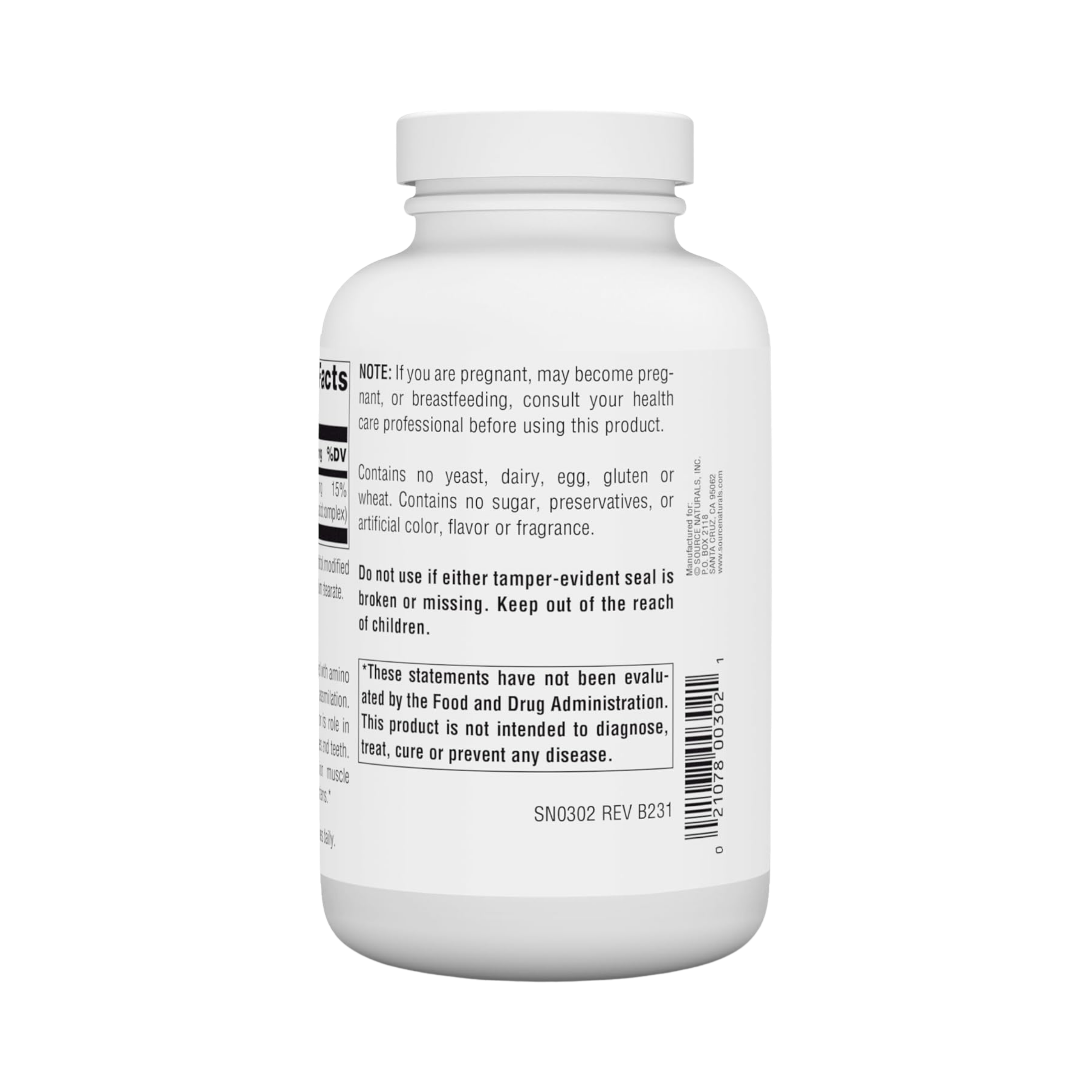 Source Naturals, Calcium, 200 Mg, 250 Tablets