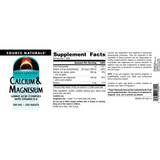 Source Naturals, Calcium &  Magnesium, 250 Tablets