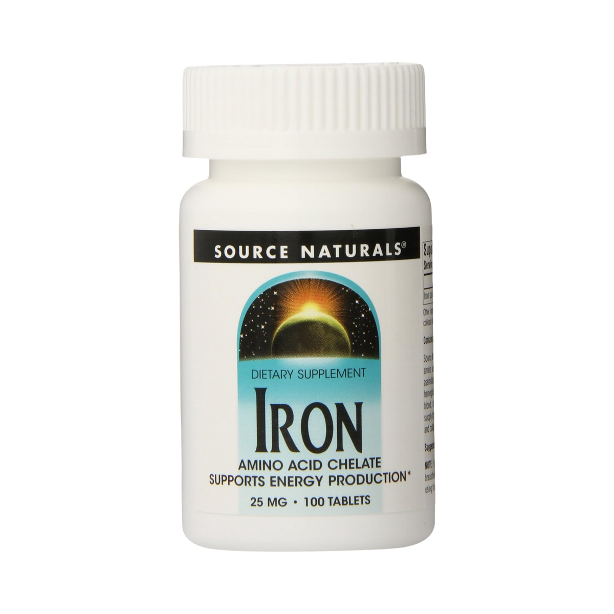 Source Naturals, Iron, 25 Mg, 100 Tablets
