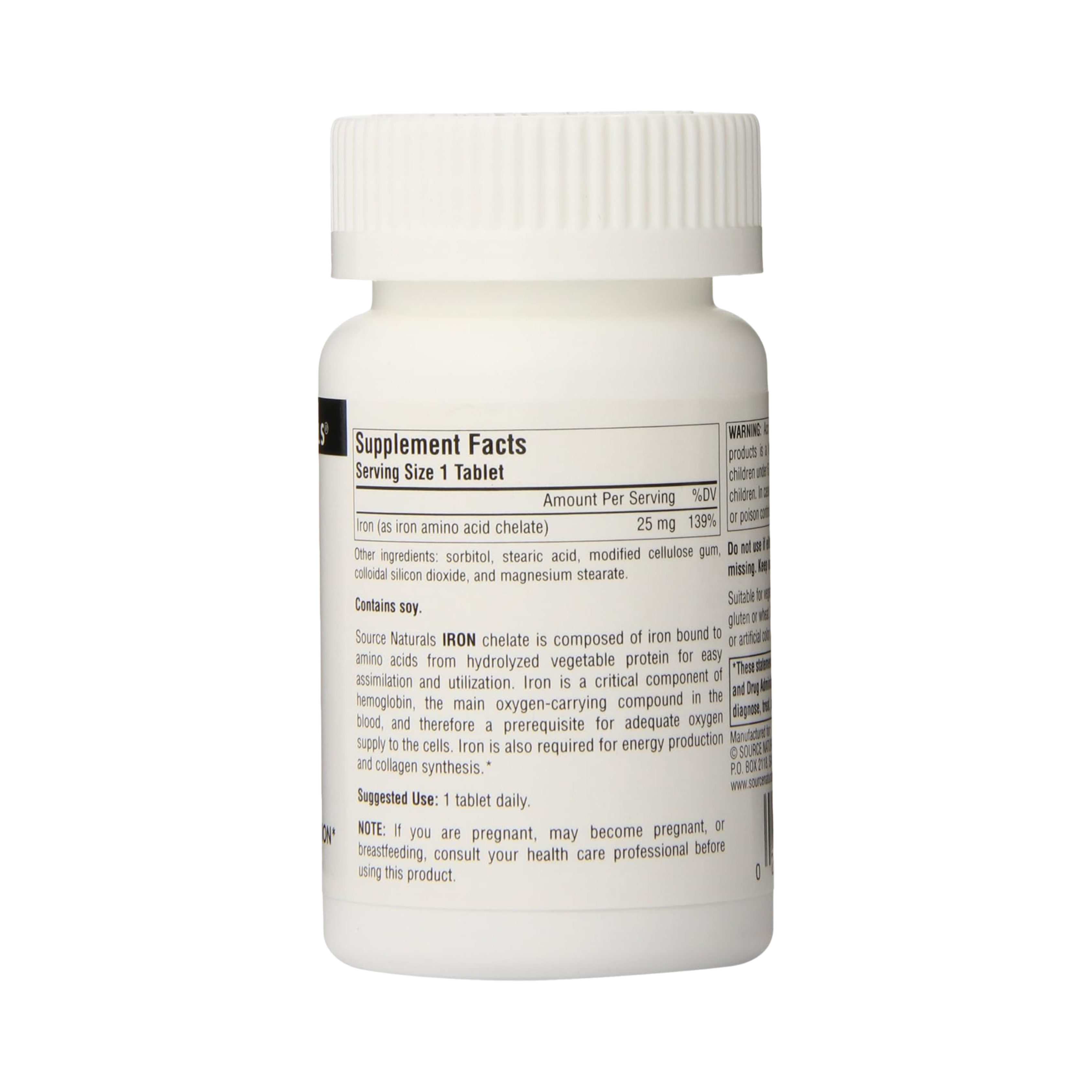 Source Naturals, Iron, 25 Mg, 100 Tablets
