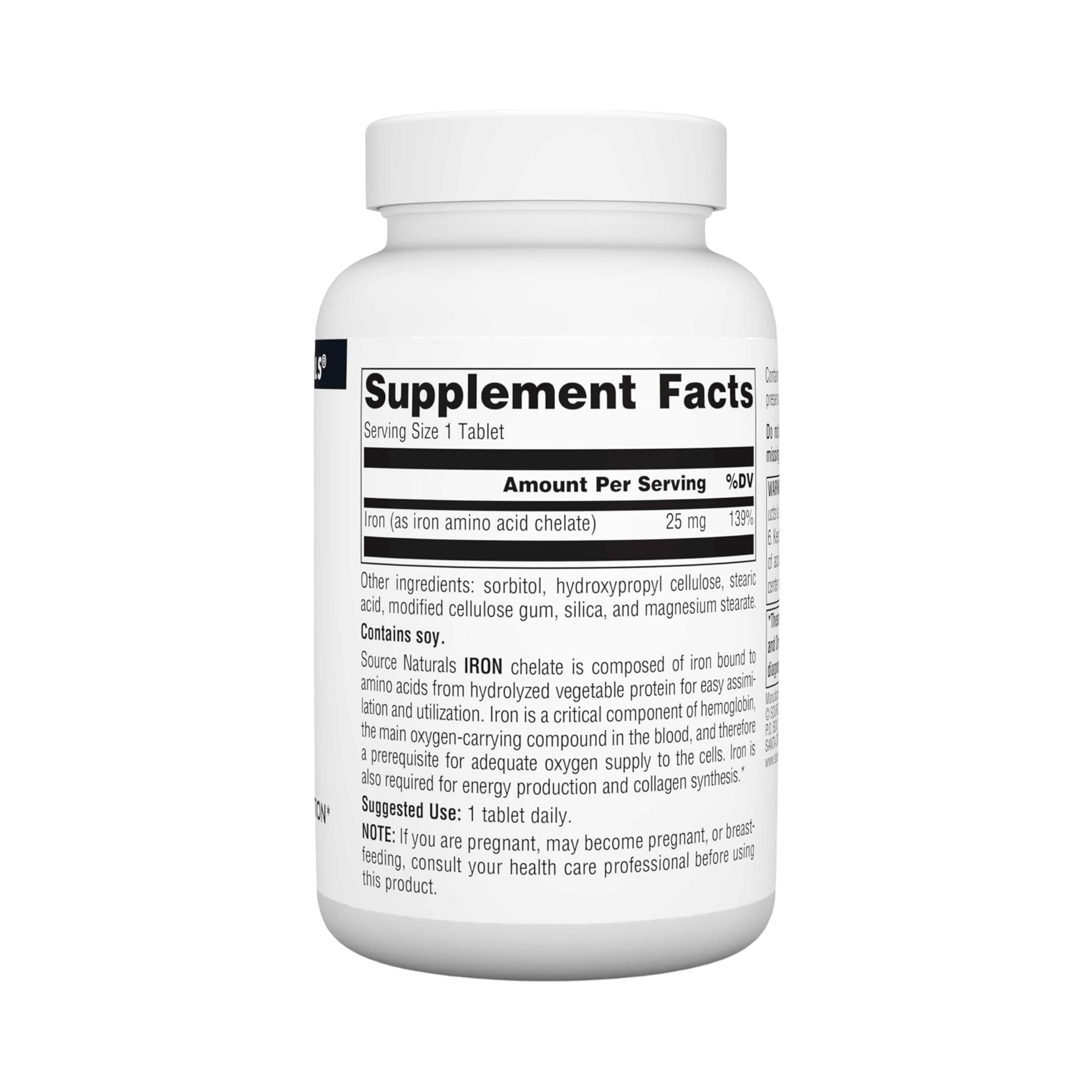 Source Naturals, Iron, 25 Mg, 250 Tablets
